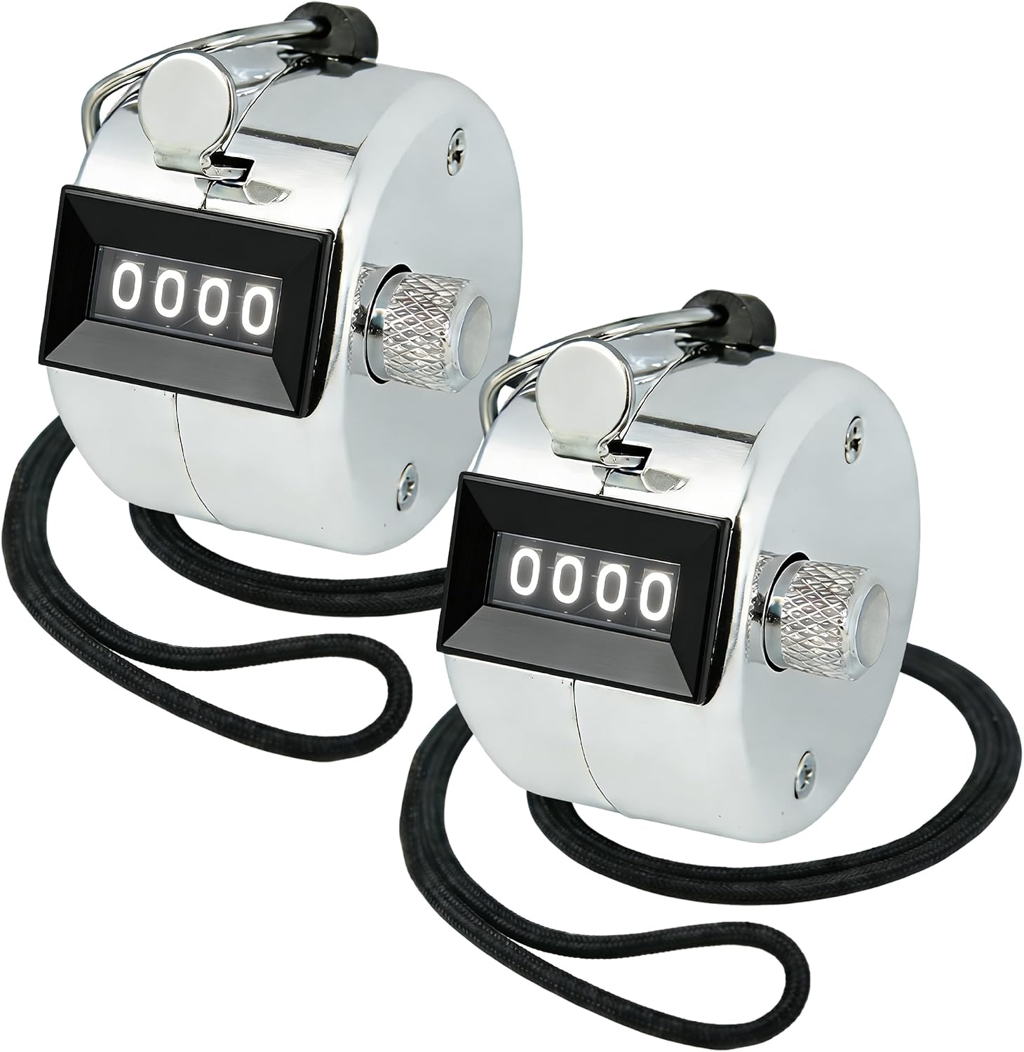 Tally Clicker Counter, Metal Case Mechanical Clicker Digital Handheld Tally Counter with Nylon Lanyard