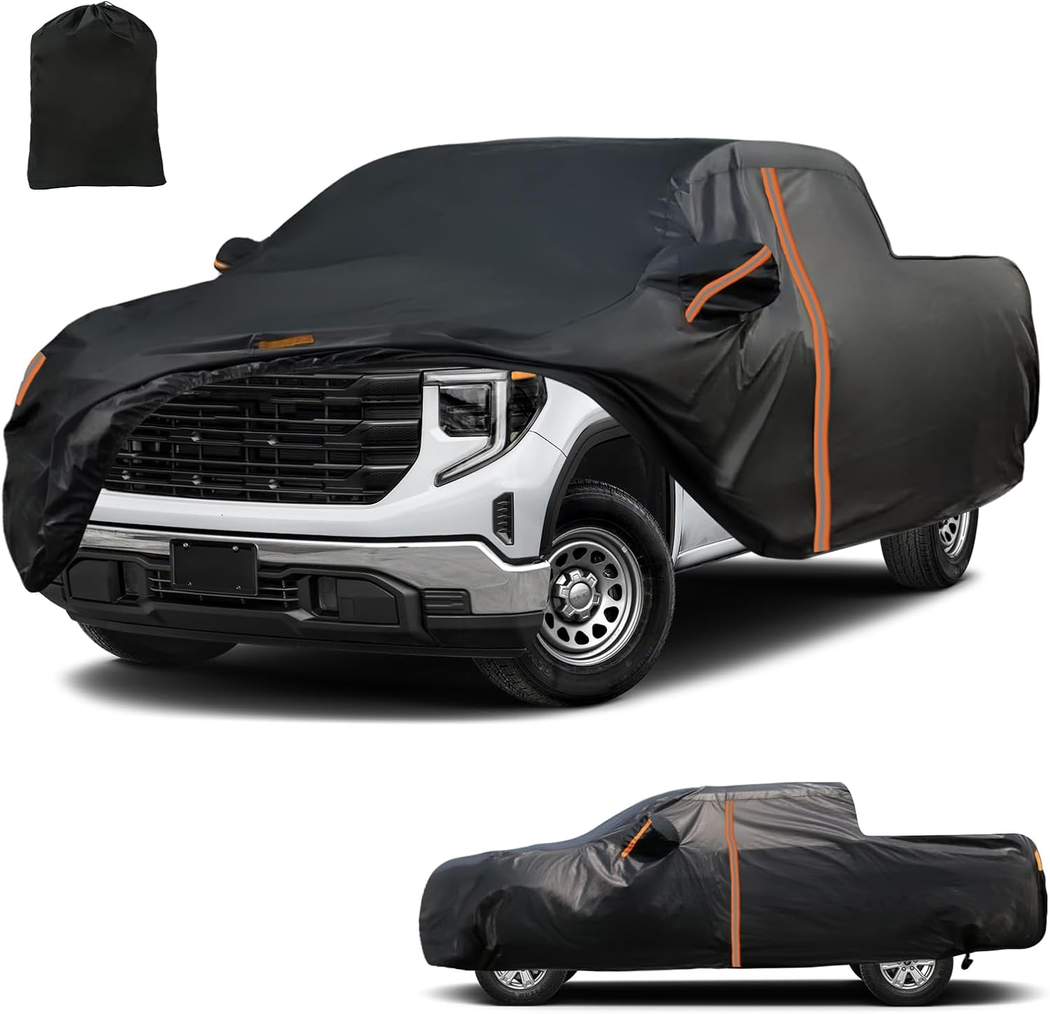 Waterproof Truck Cover for 2014-2025 GMC Sierra/Chevrolet Silverado 1500/2500/3500 Regular Cab 6'6, All Weather Pickup Truck Cover, Full Outdoor Sun UV Windproof Dust Protect Car Cover