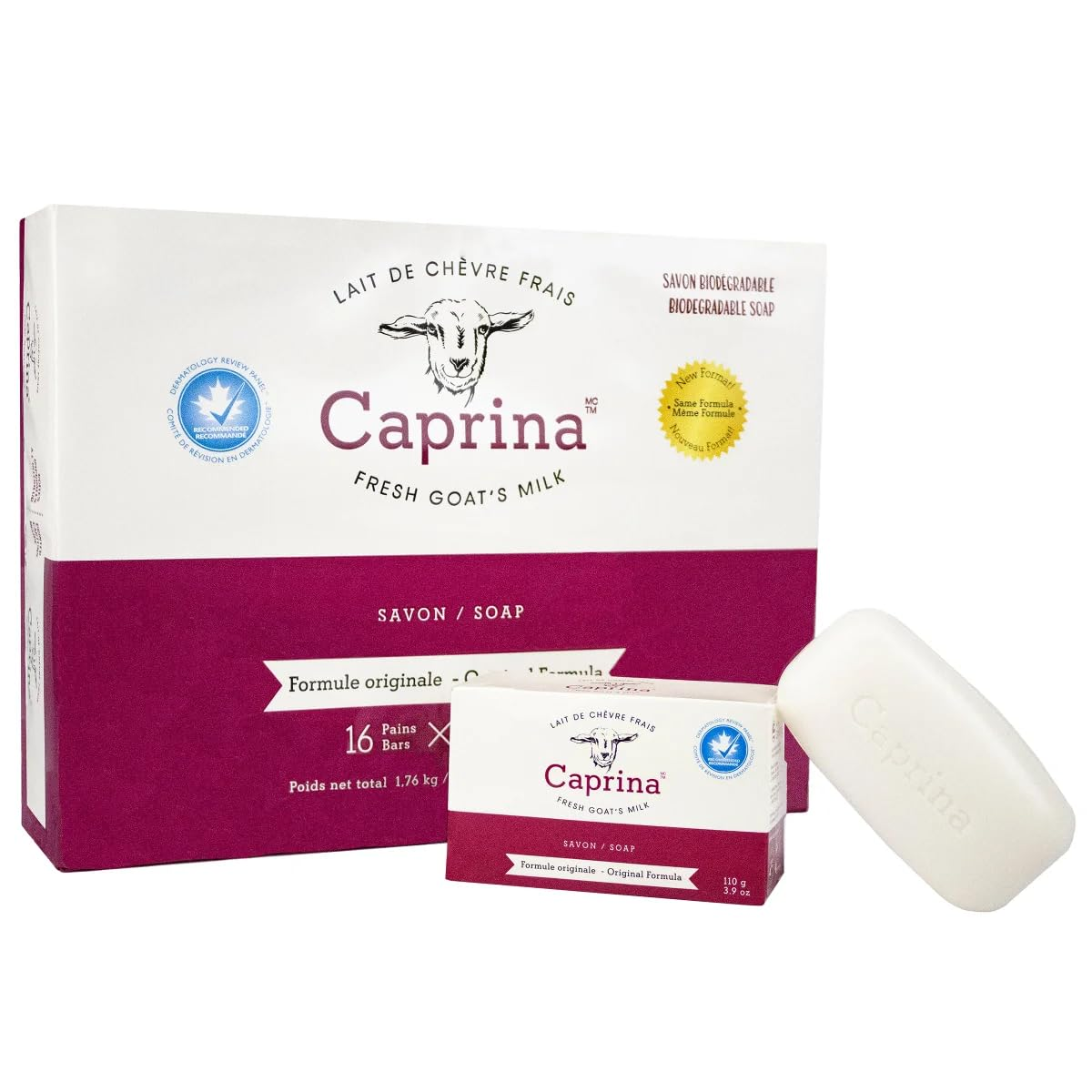 Caprina Canus Original Formula Fresh Goat'S Milk Soap, 16 Bars