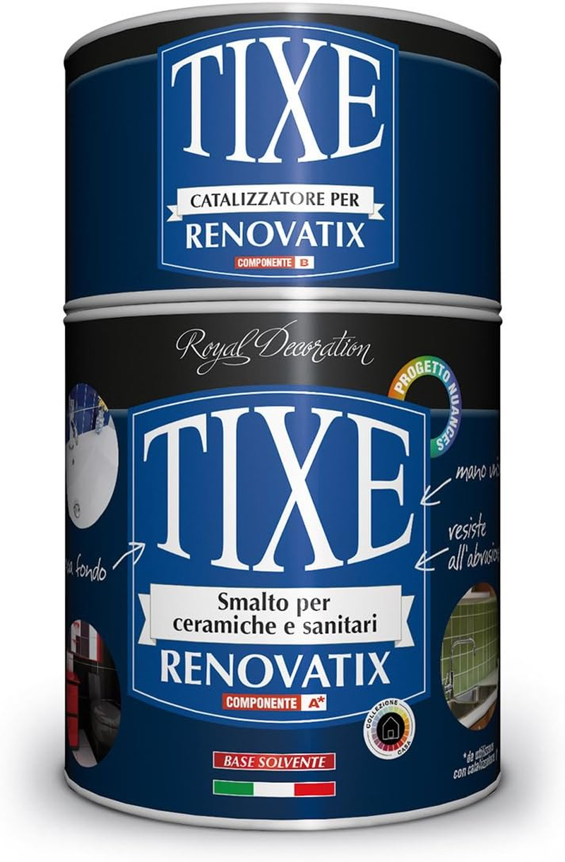 Smalto per Sanitari E Ceramiche – Vernice Resistente E Facile Da Pulire per Superfici Igieniche, Bianco 750 Ml