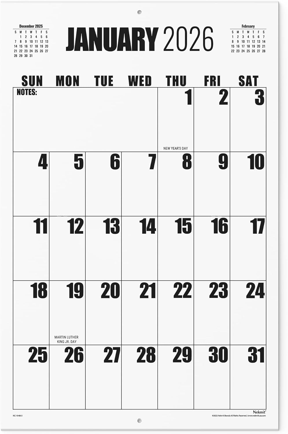 Wall Calendar 2026-2027, 2026 Calendar from January 2026 to July 2027, 22 3/4