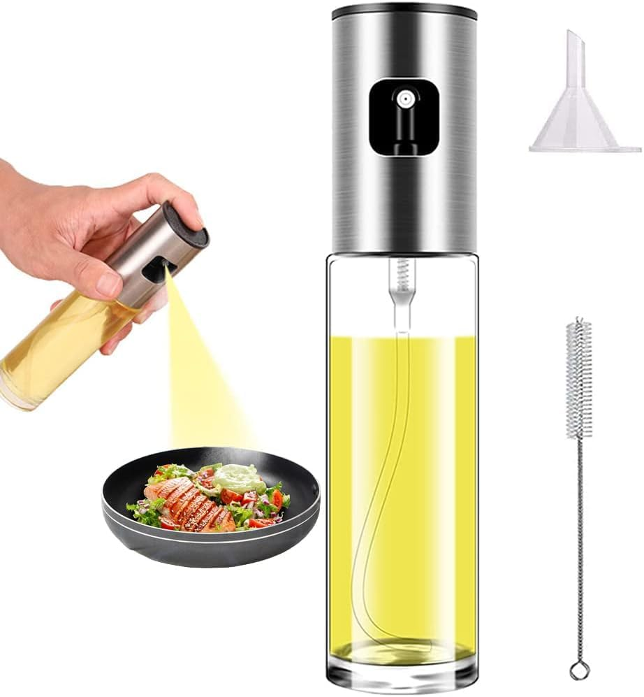 Olive Oil Sprayer for Cooking Oil Spritzer Mister for Air Fryer Glass Bottle