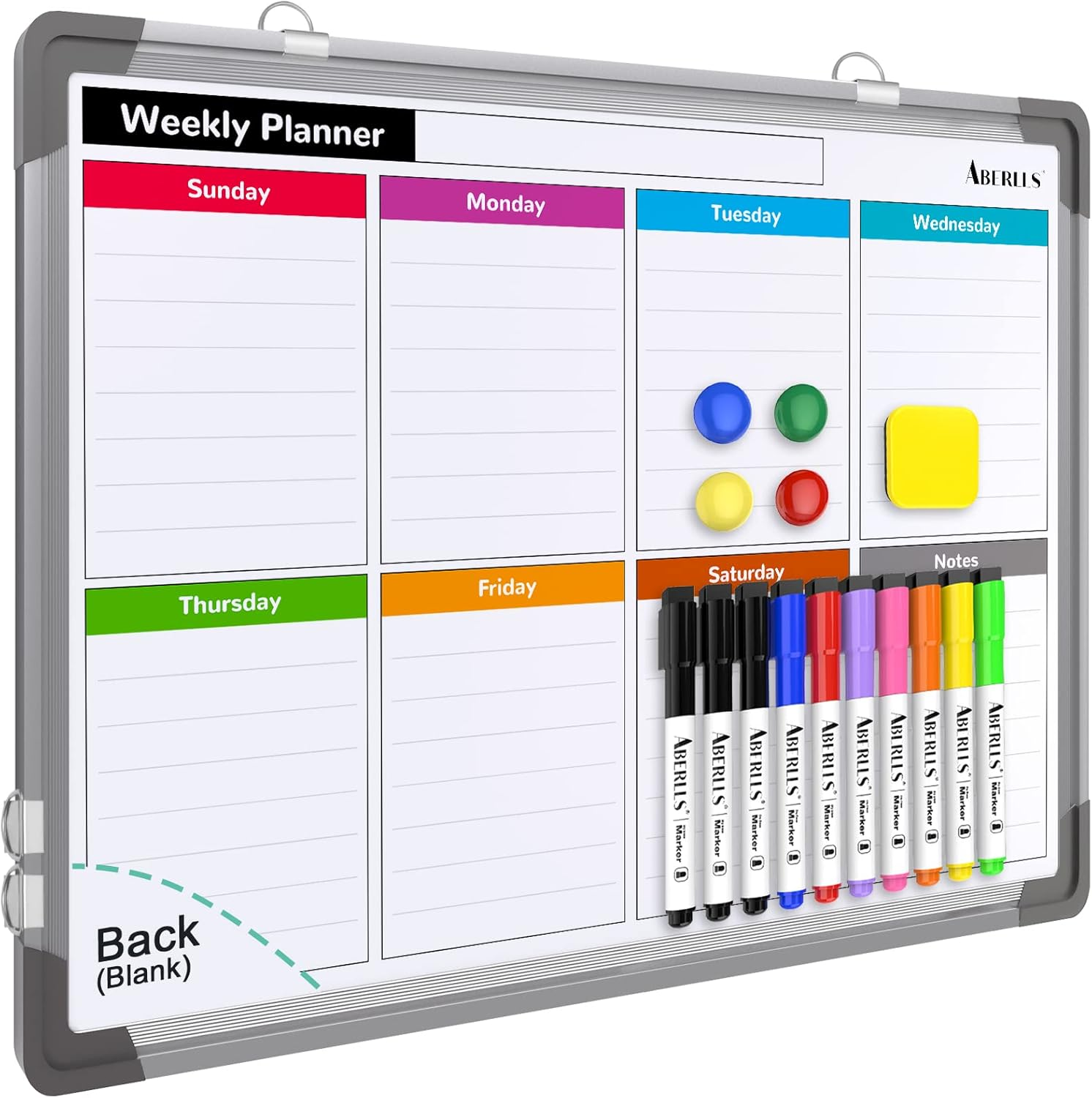 Small Weekly Calendar Dry Erase Whiteboard for Wall 16