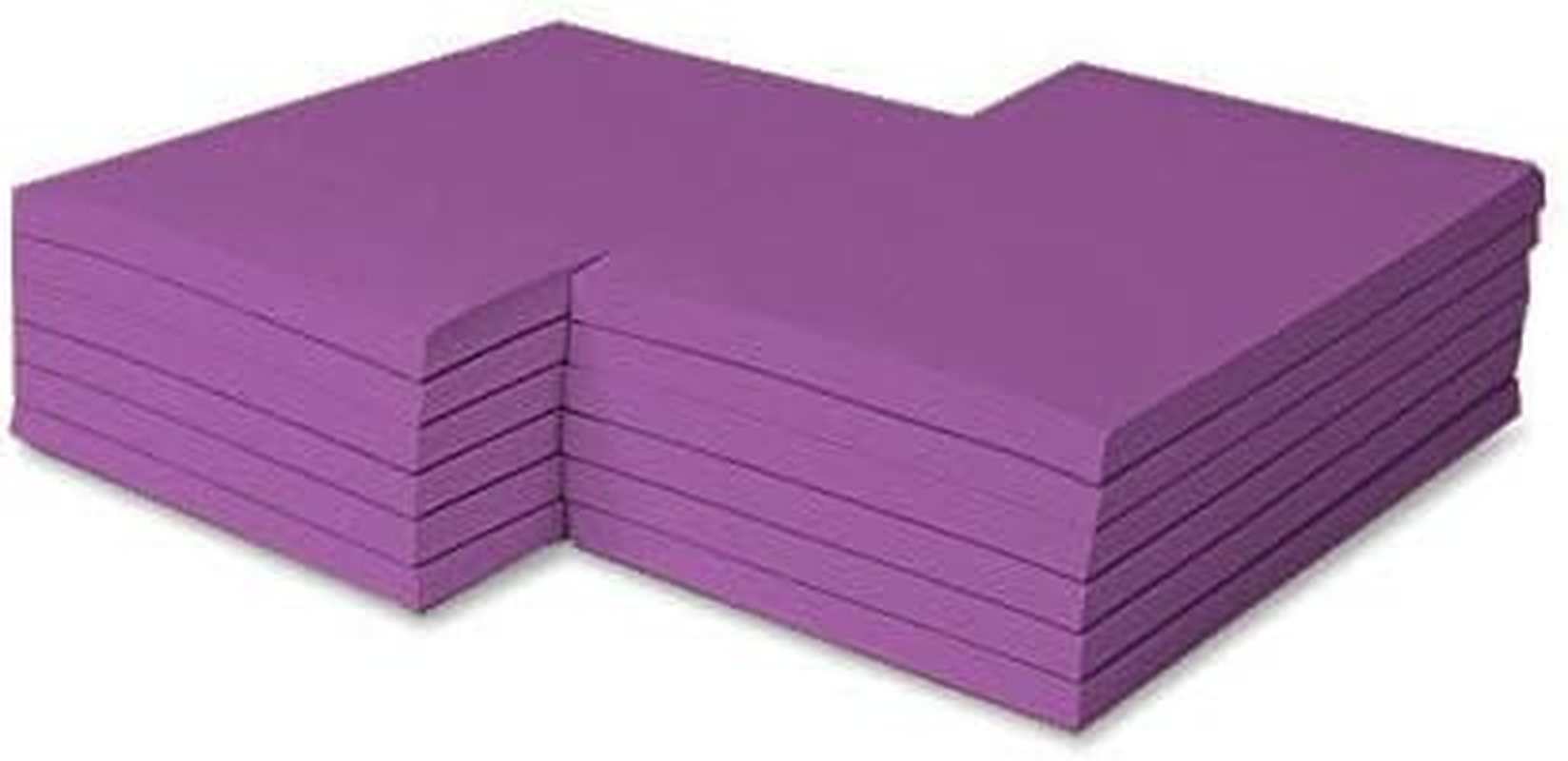 Colored Memo Note Pads Glued on Top - Size 4 X 6 | 100 Sheets per Pad | 5 Scrach Pads per Pack | Violet