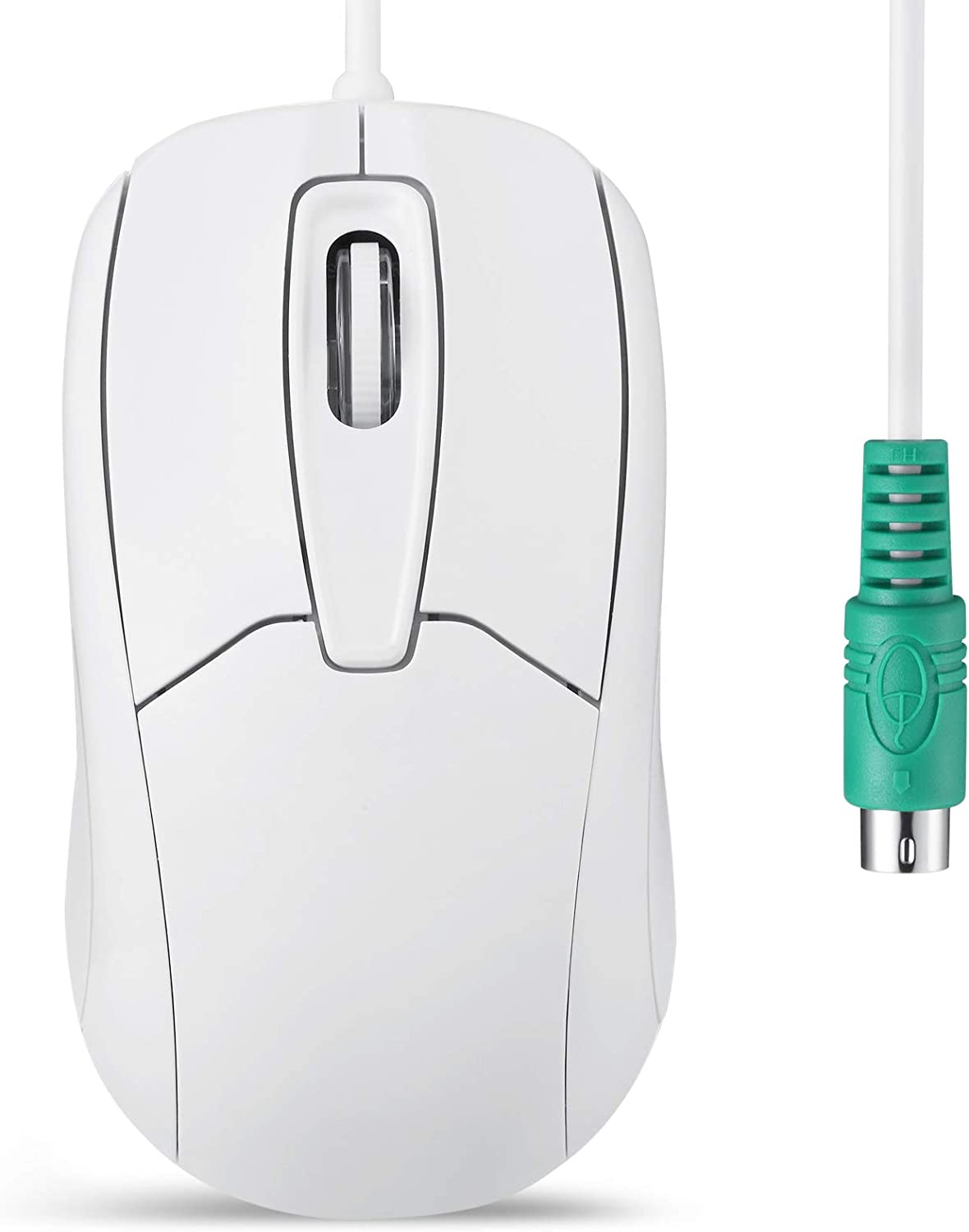 Perixx PERIMICE-209 P, Wired PS2 Optical Mouse with Scroll Wheel and 1000 DPI, 