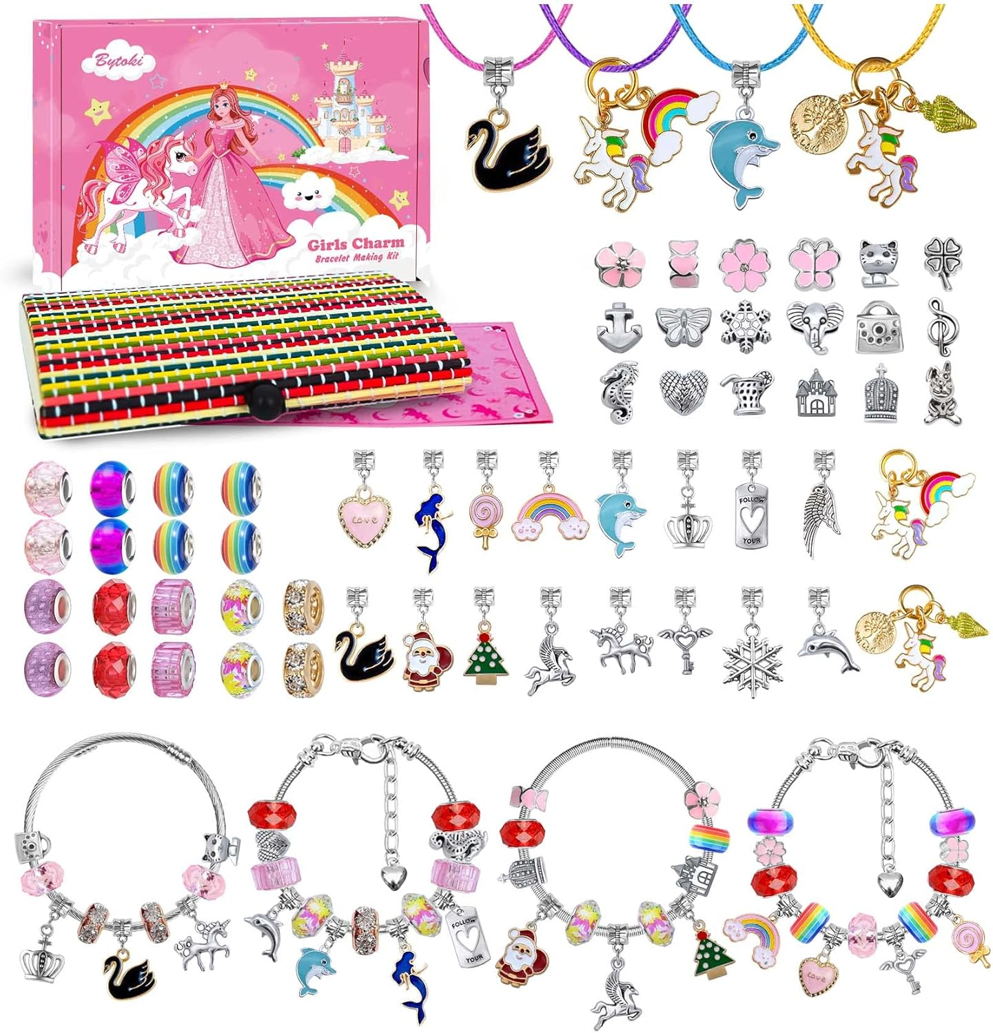 Spielzeug Für Mädchen Kinder Geschenke 8-12 Jahre, Spielzeug Für Mädchen Kinder Charme Armband Kit Handwerk Für Kinder 6-8 Teenager Mädchen Geschenke 6 7 8 9 10 11 Jahre Alt Schmuck Basteln Mädchen
