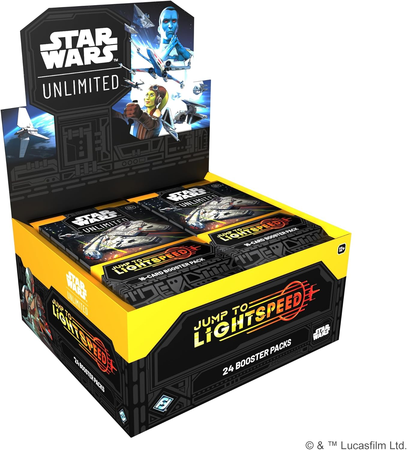 Star Wars: Unlimited TCG Jump to Lightspeed Booster Display (Set of 24 Booster Packs) - Trading Card Game for Kids & Adults, Ages 12+, 2+ Players, 20 Min Playtime, Made by Fantasy Flight Games