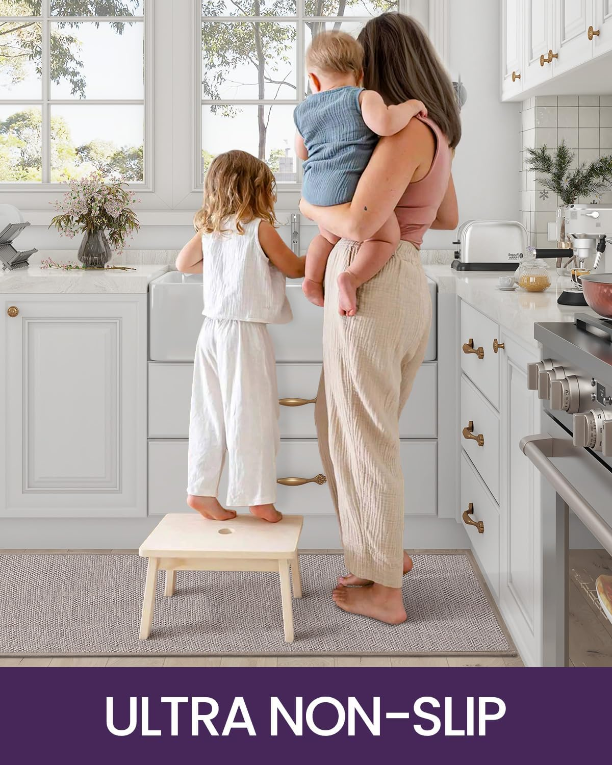 DEXI Kitchen Rugs and Mats for Floor, Non Slip Washable Absorbent Thin Woven ... - Picture 6 of 13