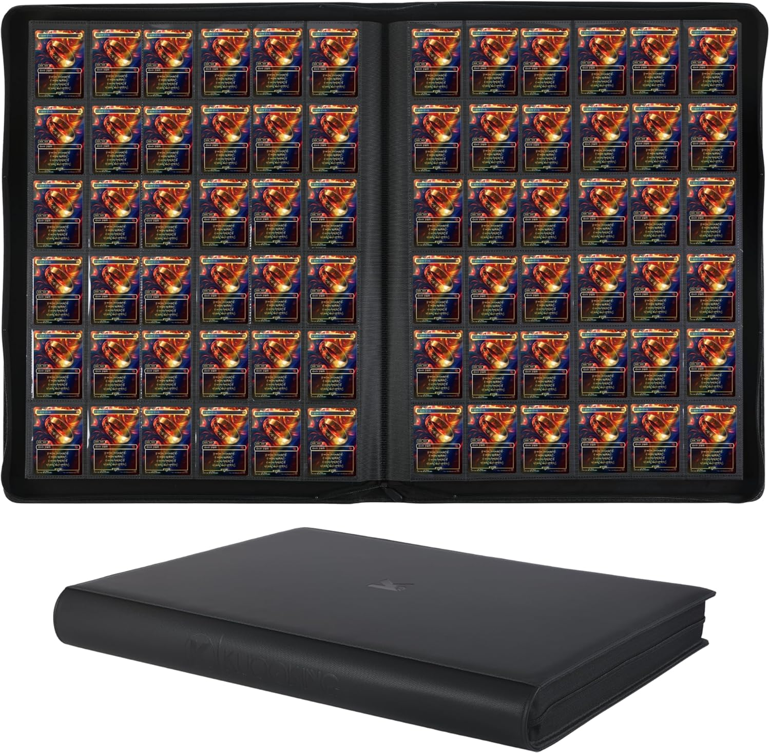 3600+ Pockets Trading Card Binder, 36-Pocket Card Ablum Compatible with Mtg,Sports Cards & Other Standard Size Trading Card (BLACK)