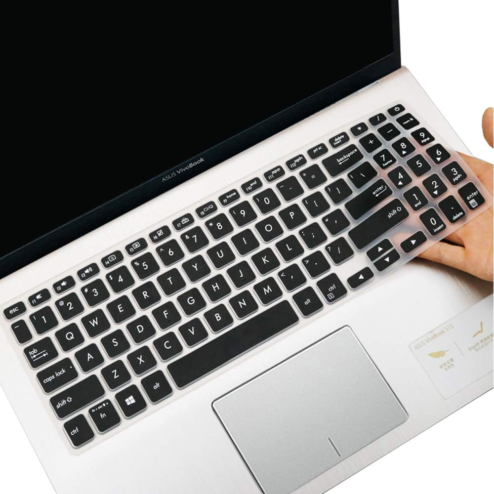 Keyboard Cover for ASUS Vivobook F512DA F512FA F512JA X512FA X512DA X515JA / ASUS Vivobook S512 S530UA S530FA Keyboard Cover Skin, ASUS Vivobook 15.6 Inch Laptop Accessories, Black