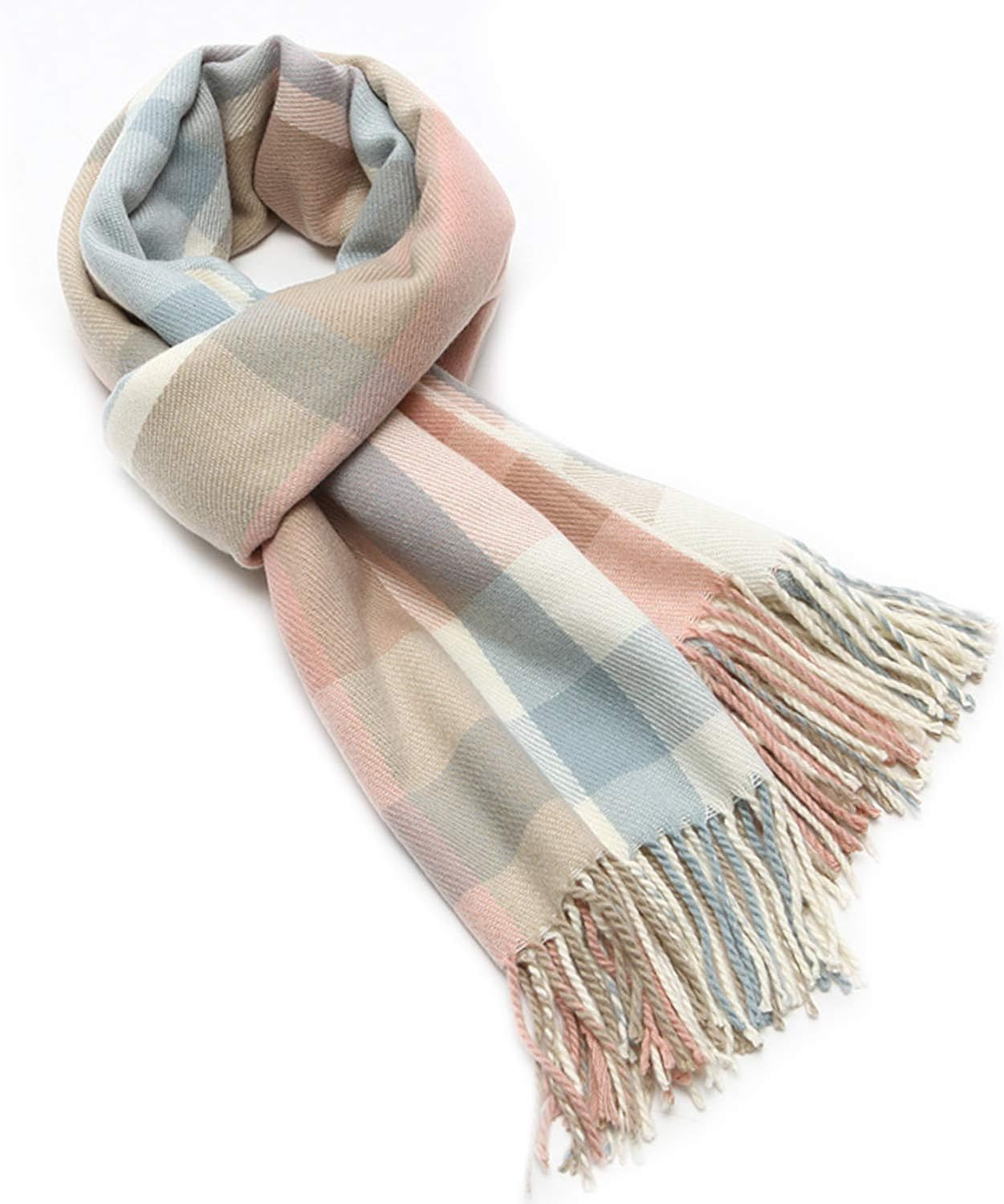 Women'S Long Plaid Blanket Scarf Chunky Oversized Winter Fall Warm Scarf Big Tartan Scarves Wrap Shawl Ladies Gifts