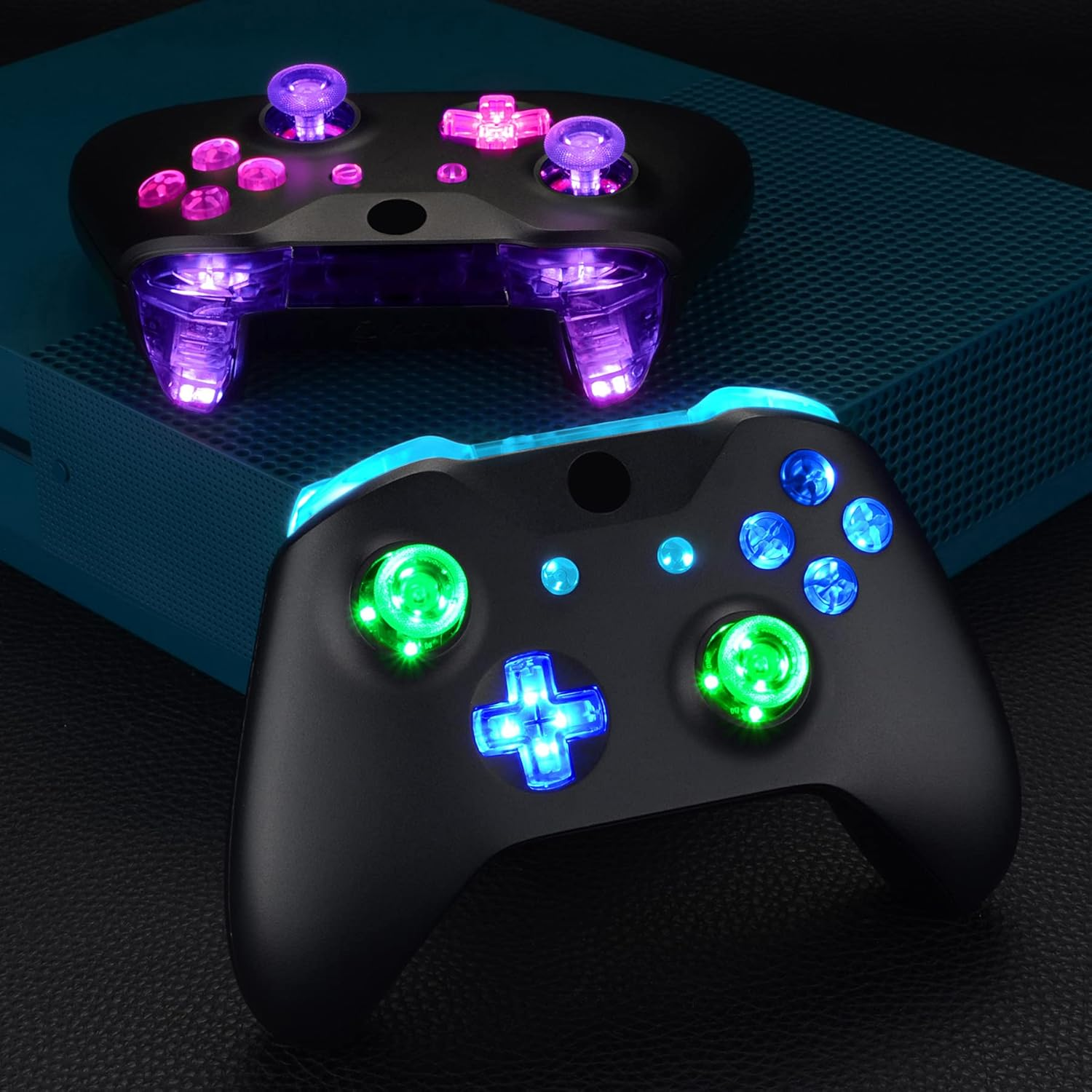 eXtremeRate Multi-Colors Luminated Bumpers Triggers Dpad Thumbsticks Start Ba... - Picture 6 of 14