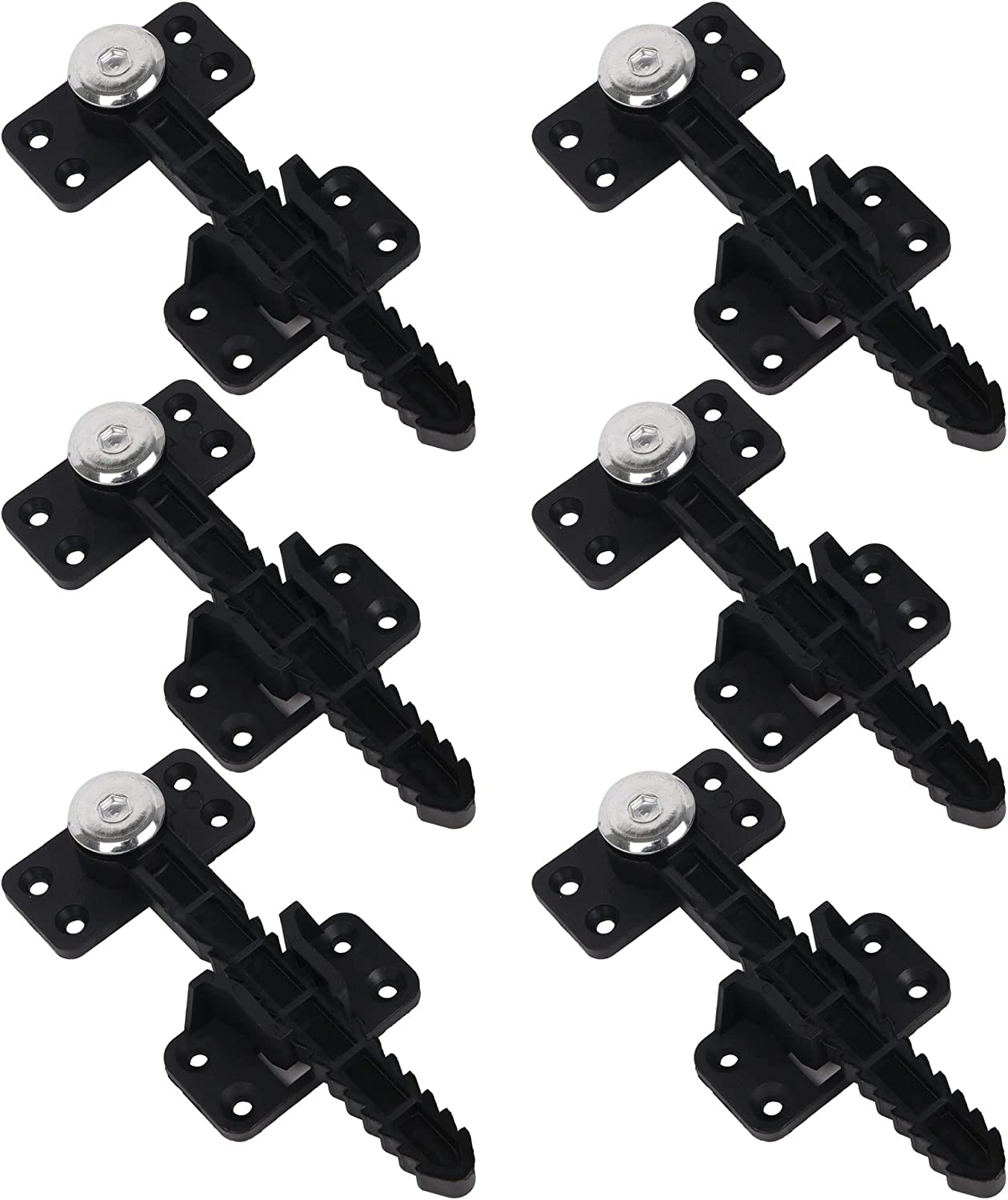 BQLZR 14X6Cm Plastic Sectional Sofa Invisible Interlocking Sofa Connector Bracket with Hardware Rotate 360 Degree Pack of 6