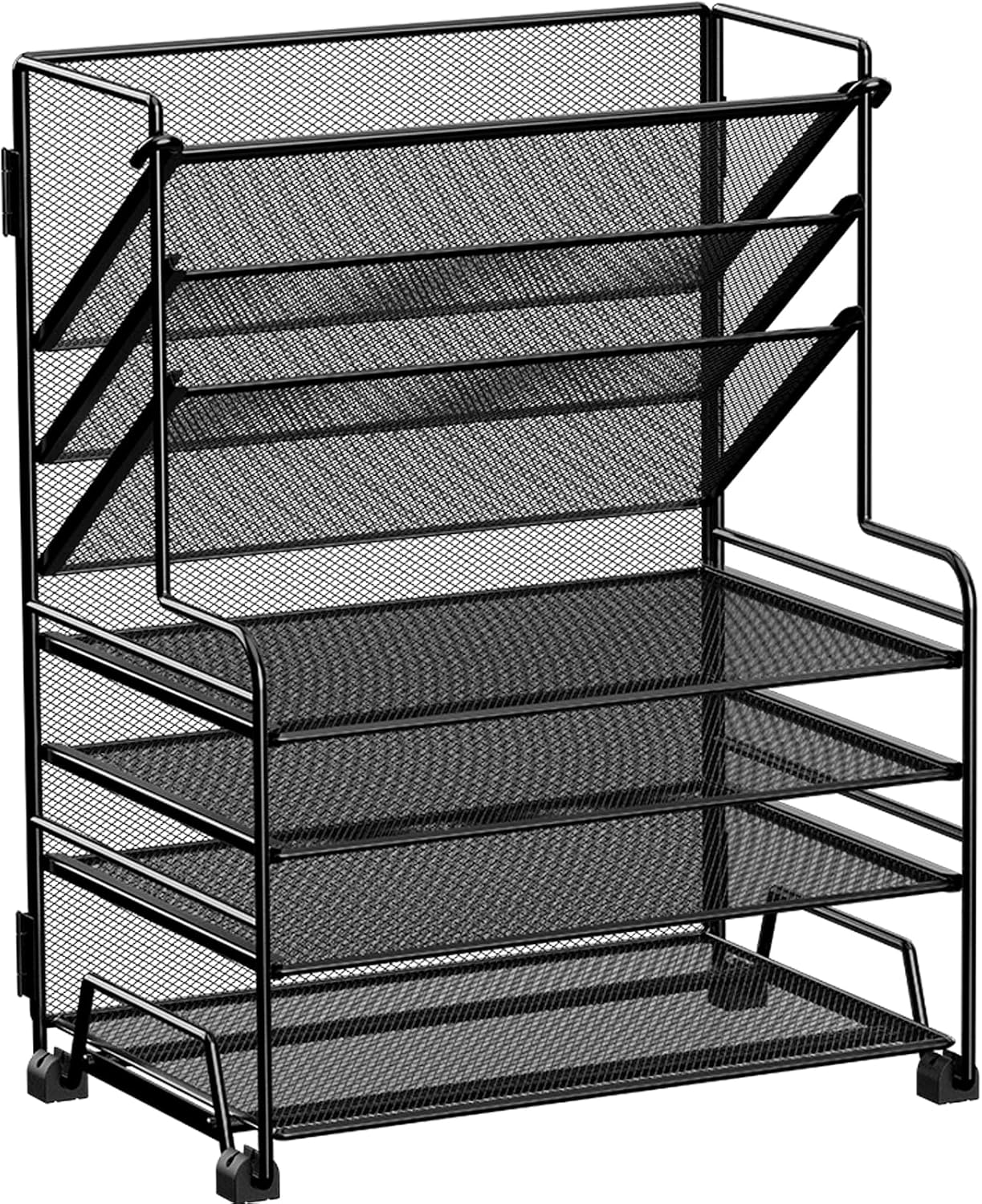 Metal Document Organizer File Tray – Desktop Office Desk Folder & Letter Holder