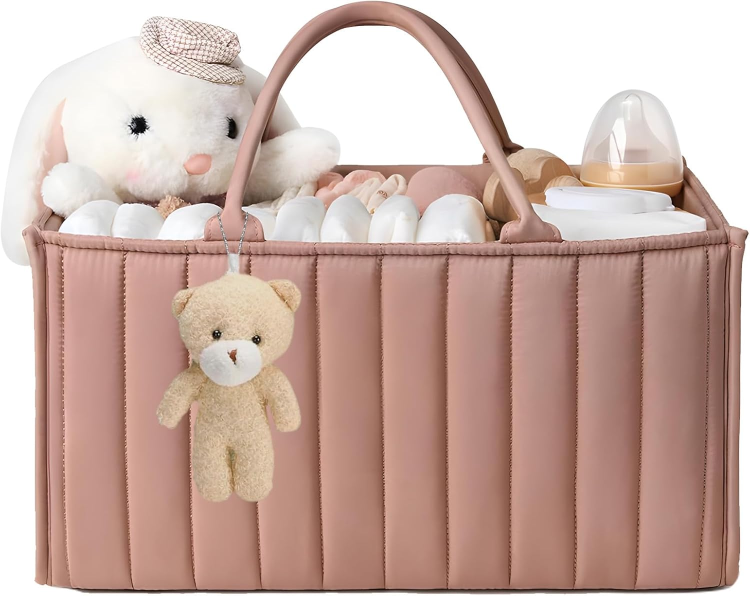 HITOUR Nappy Caddy Organiser Stylish Diaper Caddy Storage Basket Perfect for ... - Picture 10 of 14
