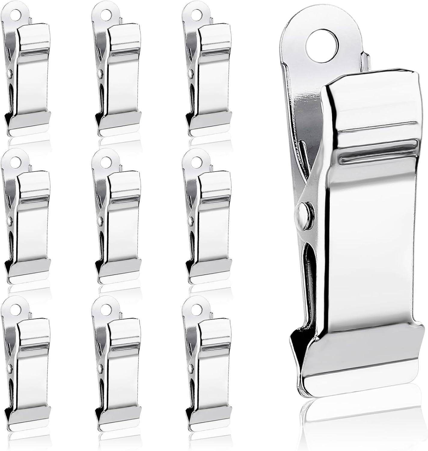 10 Pcs Small Crocodile Clips 1/2 Inch Wide Spring Clamps Metal Mini Spring Clips Metal Alligator Crocodile Clamps for Work Home Improvement Wire Photo Curtain Crafts(Silver)