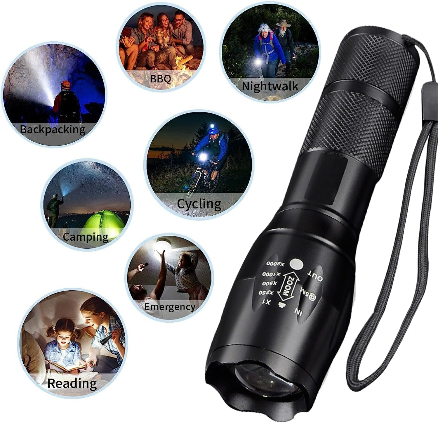 MVIOCS LED Flashlights High Lumens - Flashlights for Camping, Hiking, Walking... - Picture 8 of 9