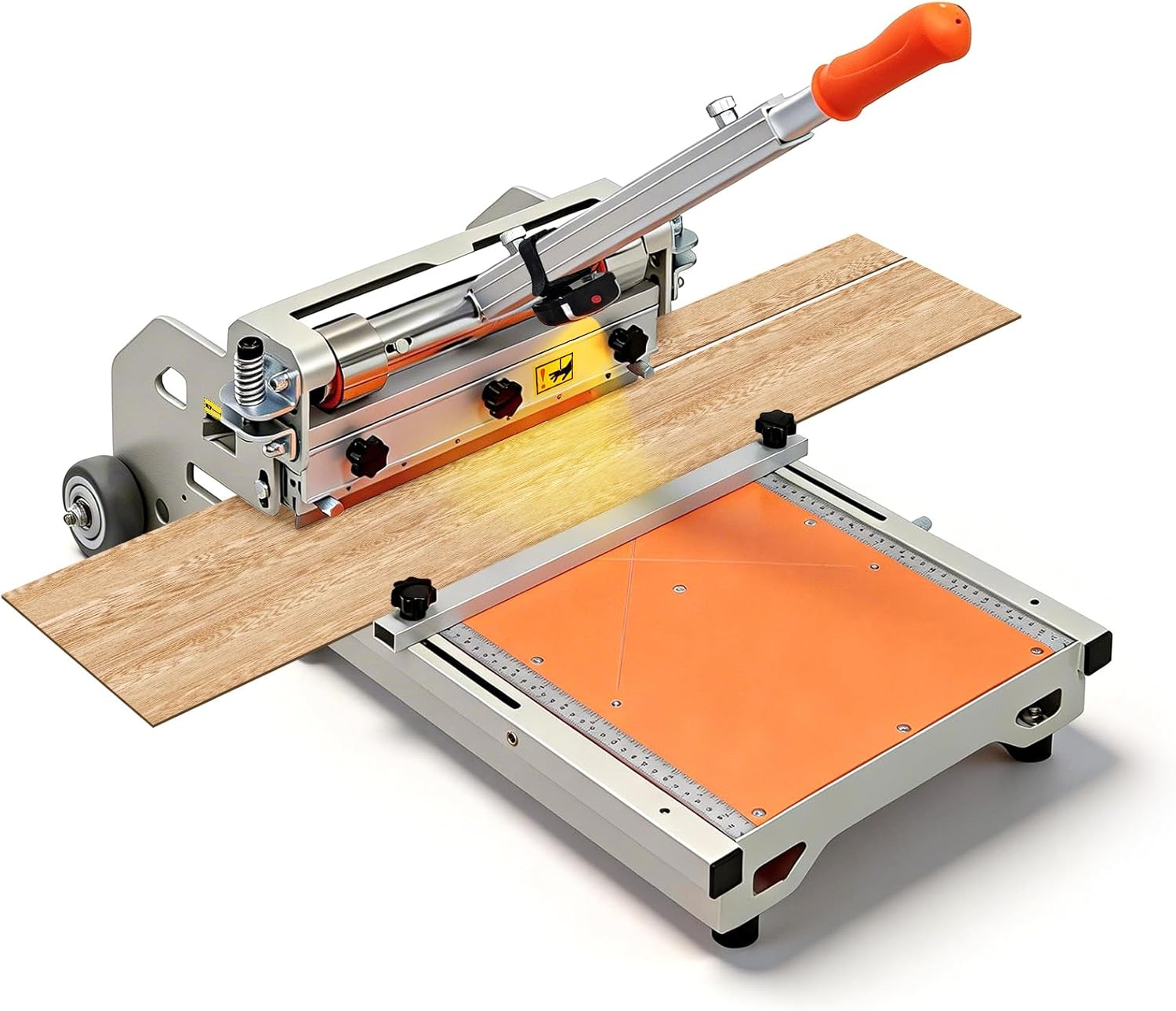 15MM Pro Heavy Duty Vinyl Floor Cutter, 13” Vinyl Plank Cutter with Wheel. Shallow Cut for Lengthwise Cut to Avoid Crack. Movable Blade for “U” &“L” Cut to VCT, LVT, PVC, Rubber Floor.