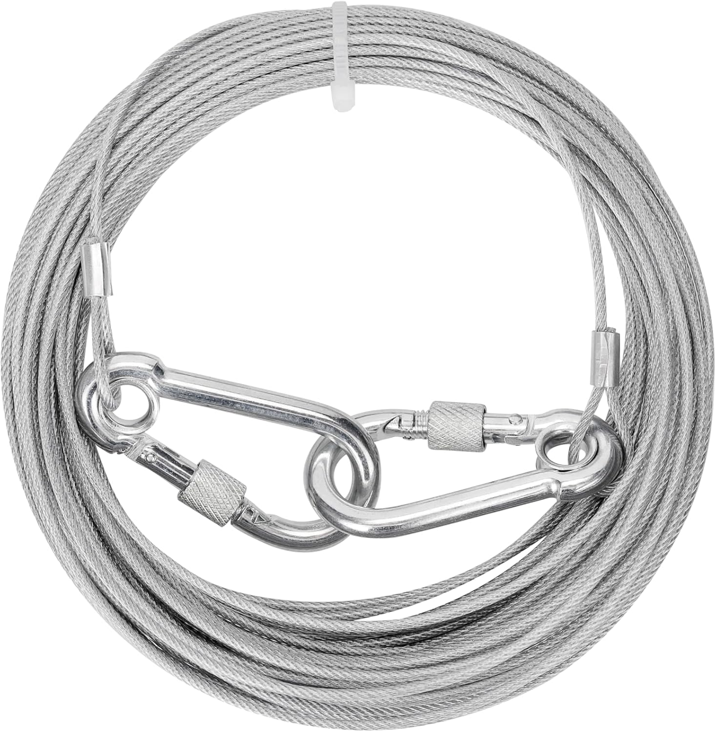 30Ft Tie-Out Cable for Small Medium Dogs up to 50 Pounds,Dog Runner Tether Chain outside 30Ft