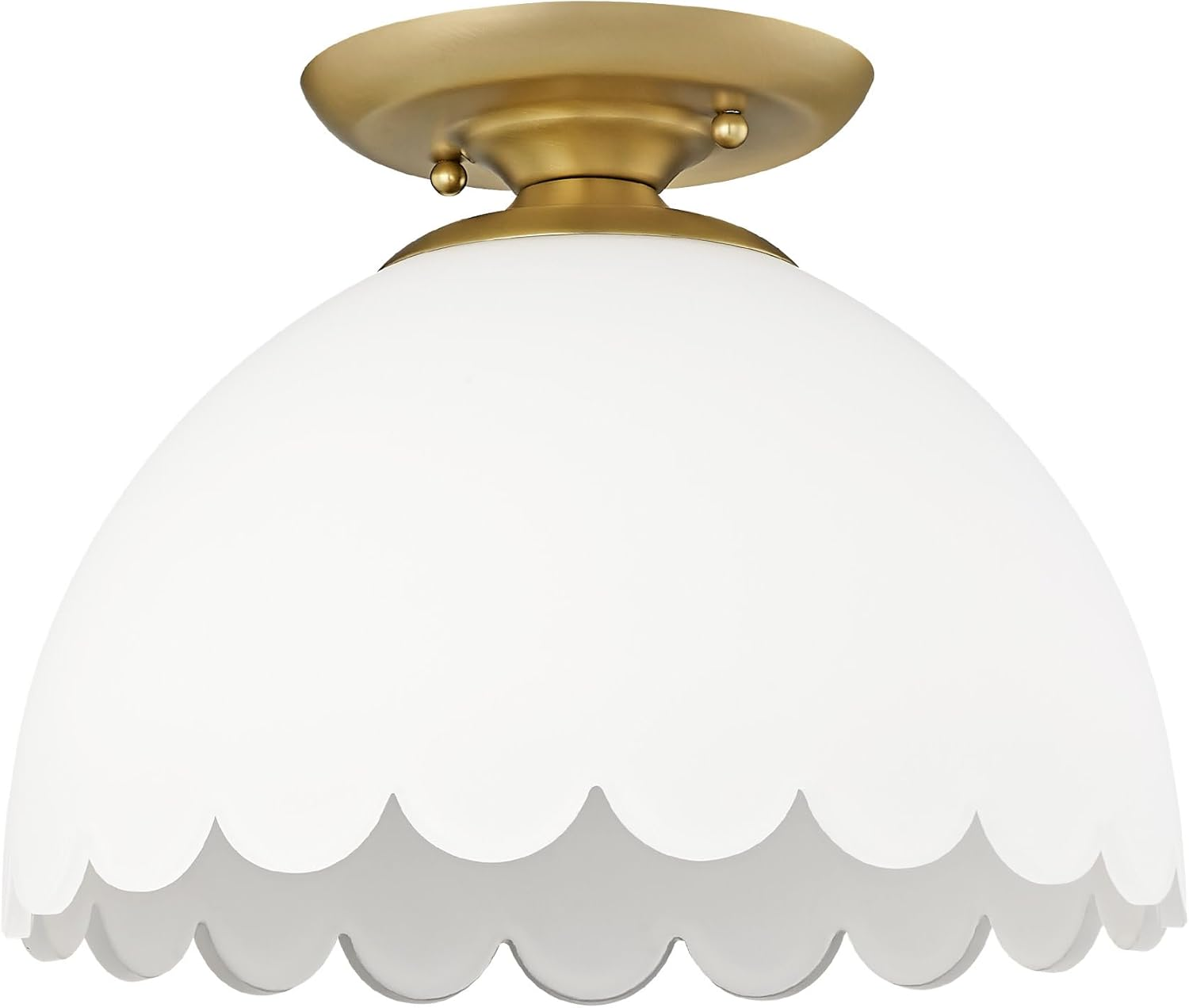 Dorinda 1-Light Semi-Flush Mount in Brushed Champagne Bronze - 12.25