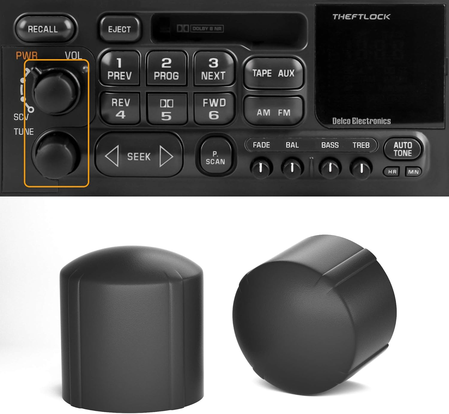 RDBS 2 PCS Stereo Radio Volume Control Knobs Kit OEM Replacement for GMC 