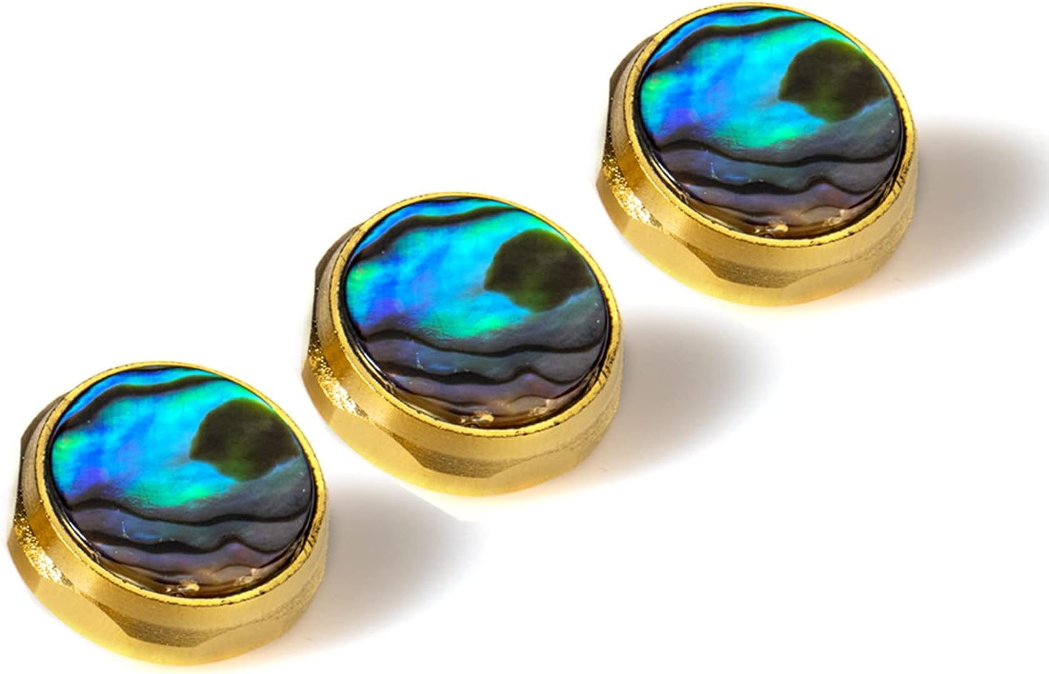 Trumpet Valve Caps Finger Buttons Trumpet Replacement Accessories 3Pcs Abalone Shell