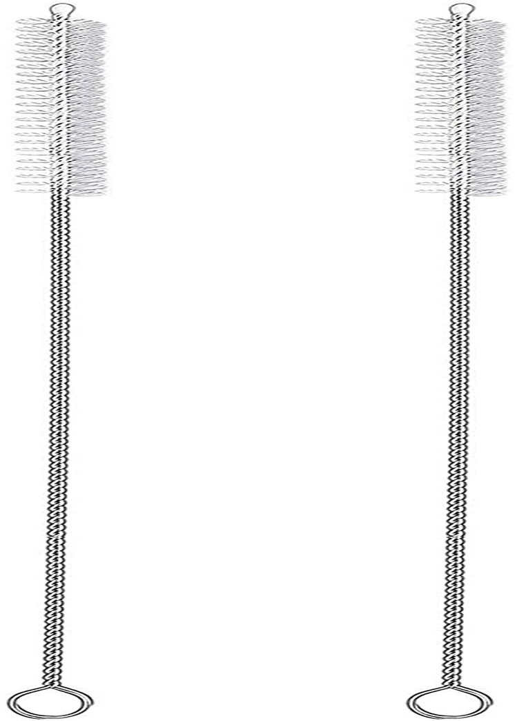 2 Drinking Straw Cleaning Brush Long - Bristle Cleaner for Stainless Steel Drink Straws Heavy Duty Brushes for Washing Glass Silicone Metal Straws Tea Pot Spout Mini Micro Bottle