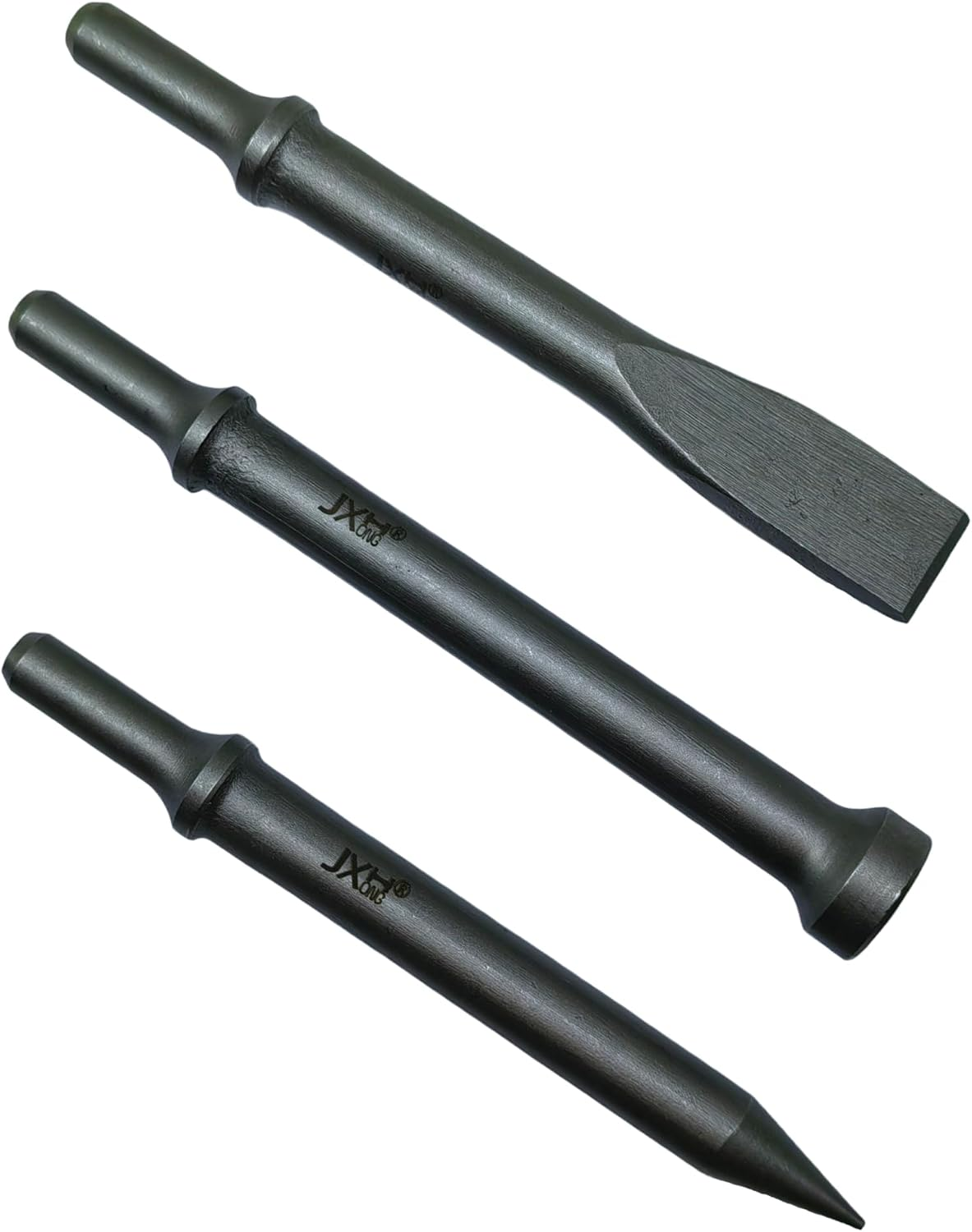 3-Piece Air Hammer Bit Set, 0.498 Shank, 7.1 Long, 1 Hammer, 7/8 Chisel