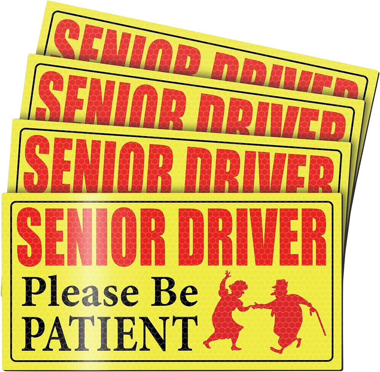 4 Pack Senior Driver Magnet Please Be Patient New Drivers Bumper Sticker