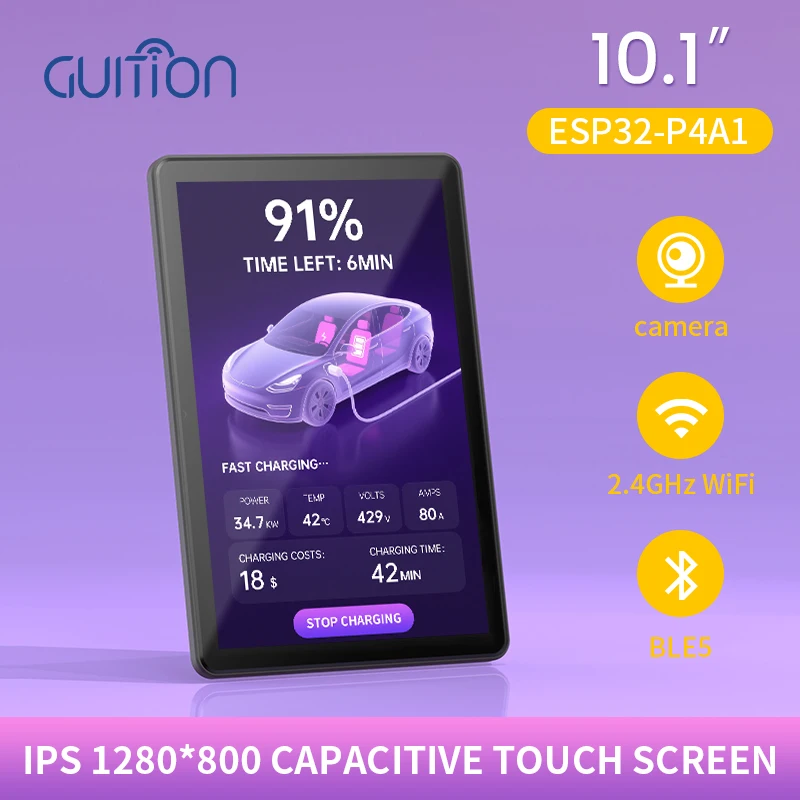 10.1-inch ESP32P4 development board supports Xiaozhi ESP32 C6 capacitive touch screen