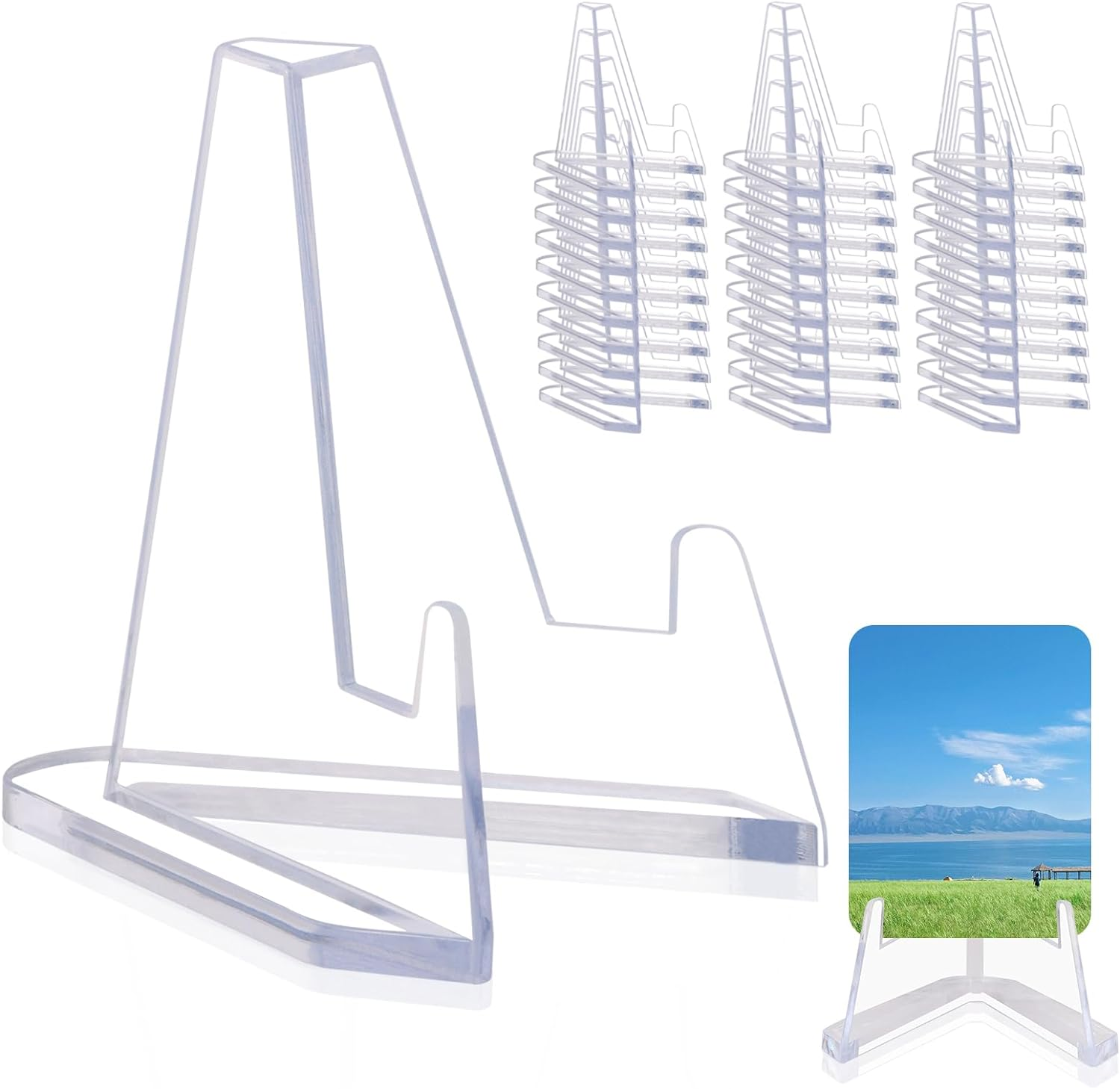 30 Packs Card Display Stand, Sturdy and Stable, Premium Acrylic Sports Card 