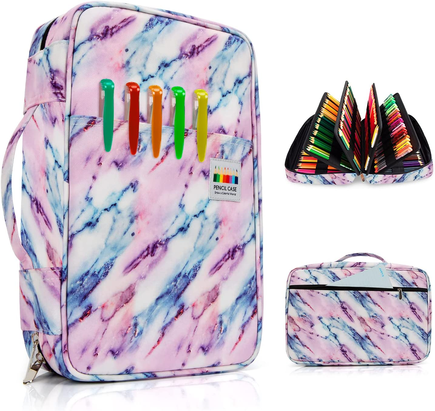 300 Slots Pencil Case Colored Pencil Case Organizer with Handy Wrap & Zipper,... - Picture 11 of 21