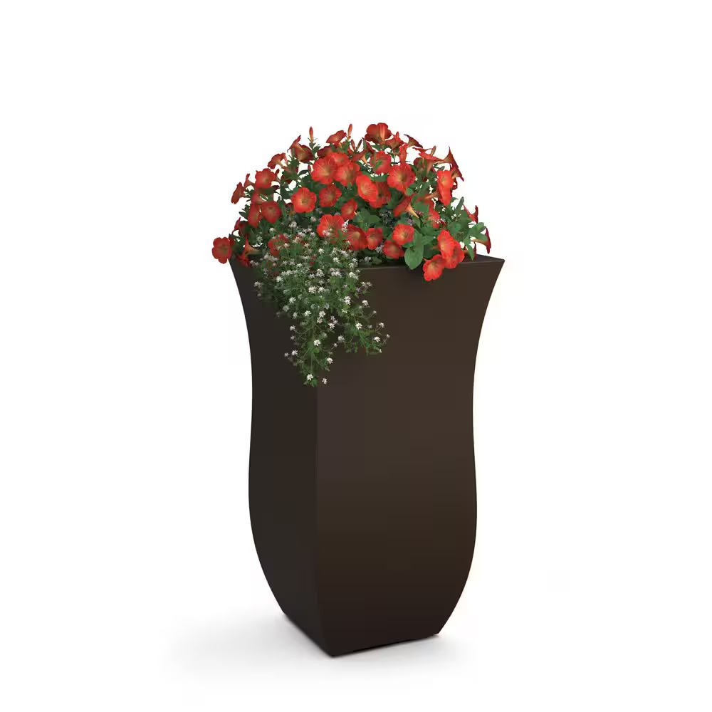 Valencia 30 In. Tall Espresso Polyethylene Planter