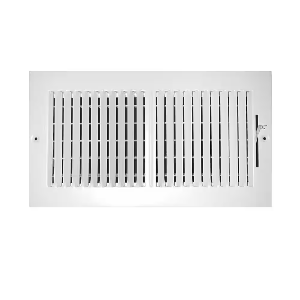 6 In. X 4 In. Steel 2 Way Wall/Ceiling Register