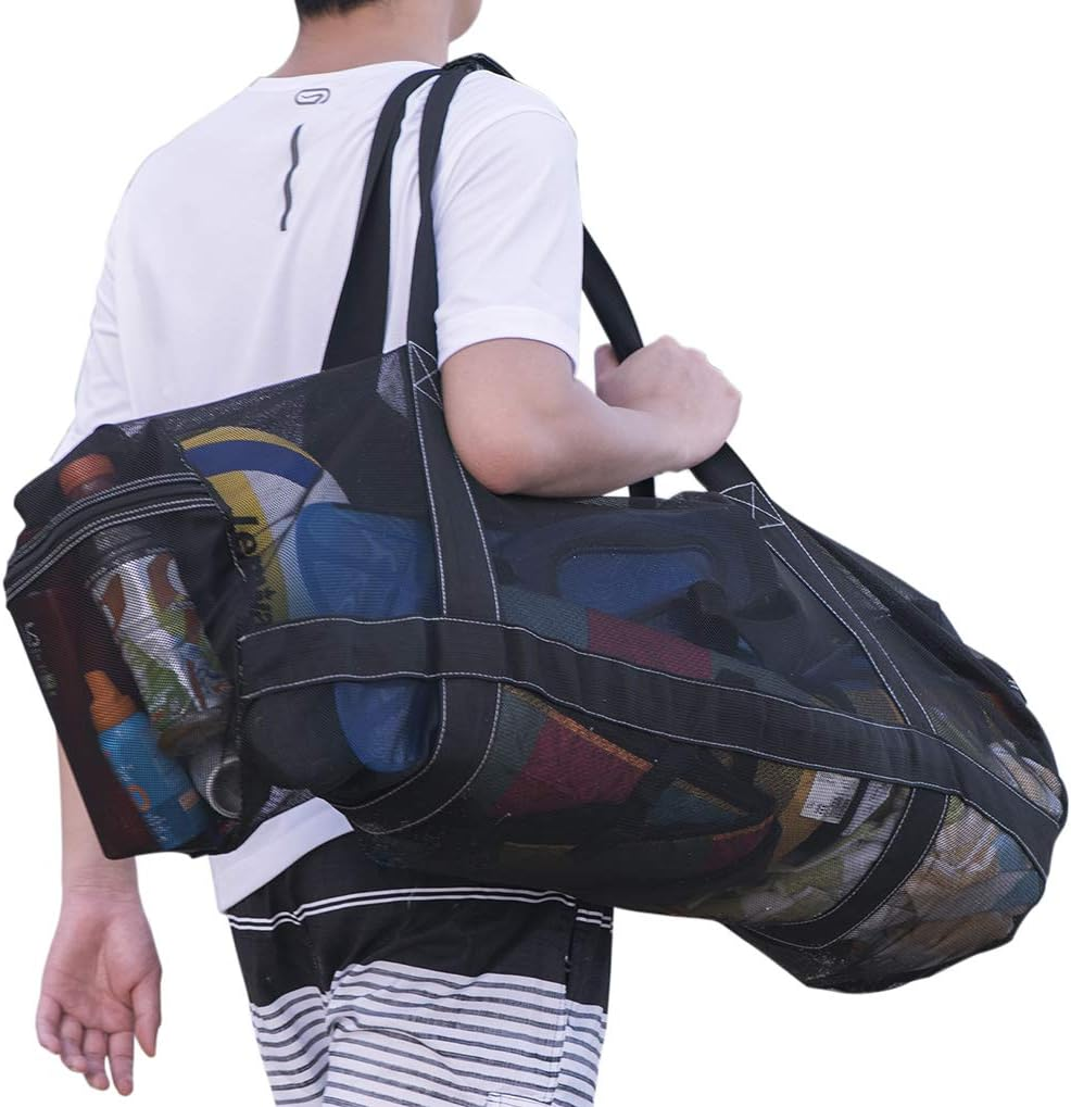 XXL Mesh Duffle Bag for Scuba Dive or Snorkel Gear, Extra Large Snorkeling Equipment Carry Bag, Ideal for Beach Pool Swimming Free Diving Kayak Spearfishing