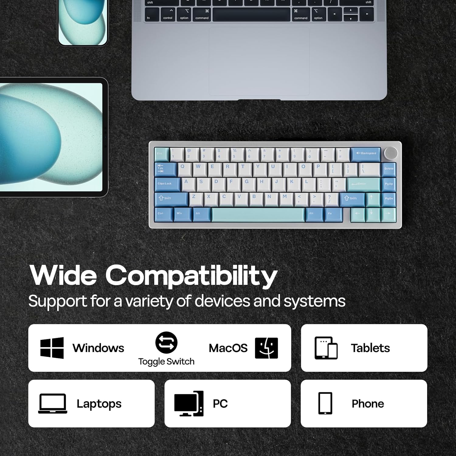 EPOMAKER Galaxy65 Wireless QMK/VIA Mechanical Keyboard, Ball-Catch Anodized A... - Picture 4 of 14