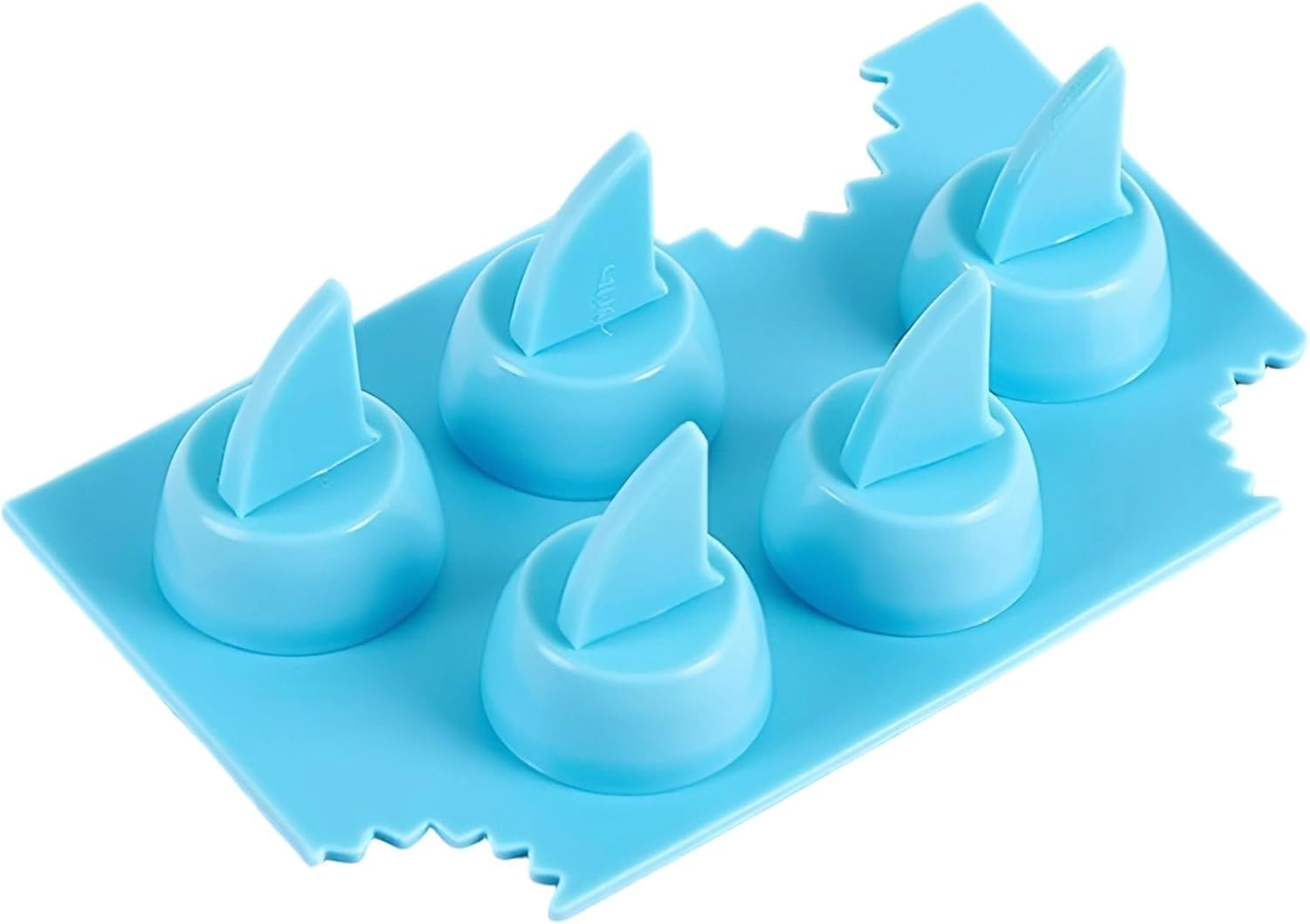 Blue Silicone Ice Cube Trays for Freezer Shark Fin Shape Ice Cube Tray,Novelty Silicone DIY Mould Shark Fin Chocolate Jello Mould Mold Ice Cube Specialty Tools and Gadgets Ice Cube Molds and Trays