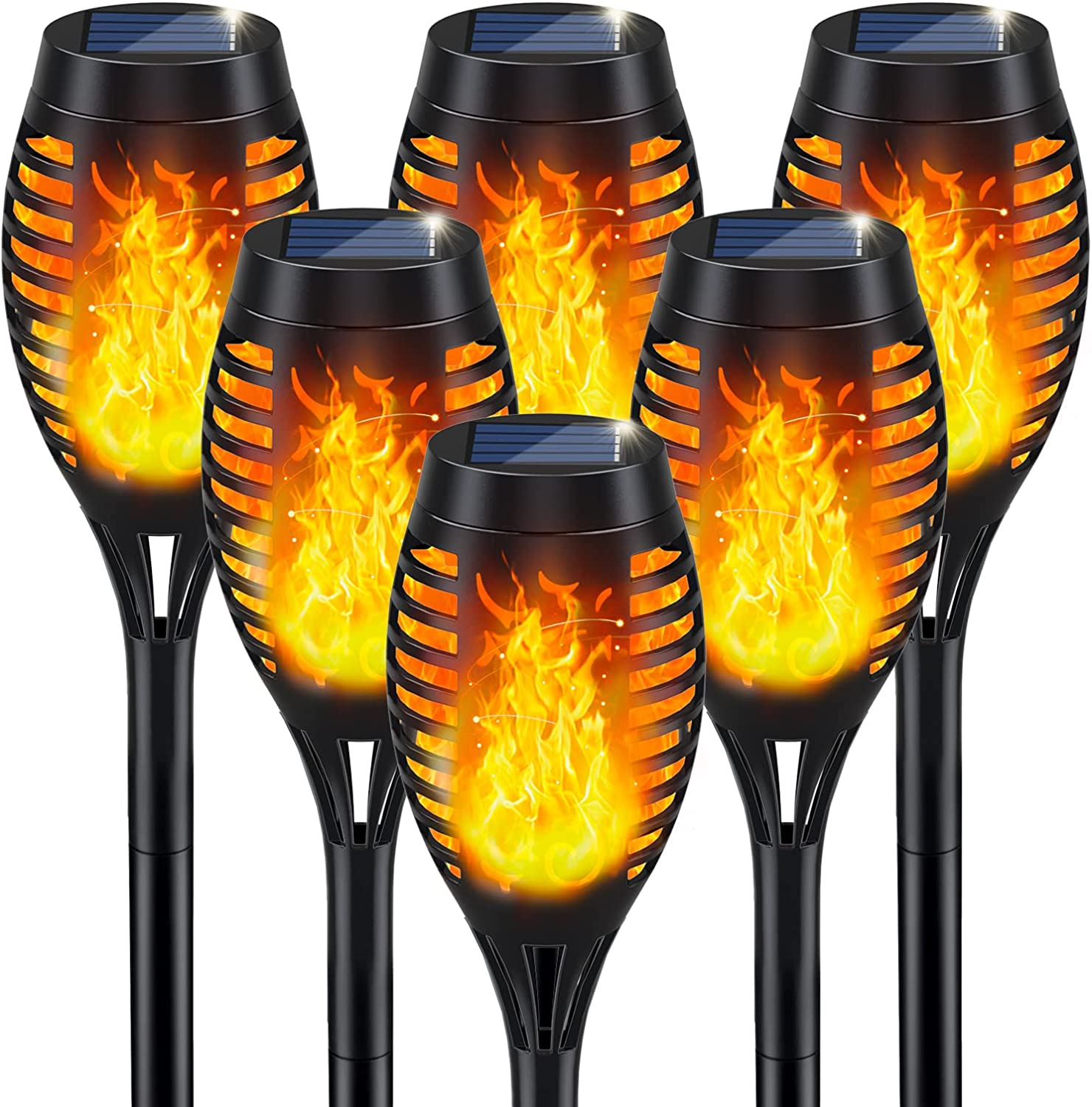 Solar Lights Outdoor, Solar Torch Light with Flickering Flame for Outdoor Decor, Solar Garden Lights, Waterproof Outdoor Lighting, Flame Torches for outside Patio Pathway Yard Decorations