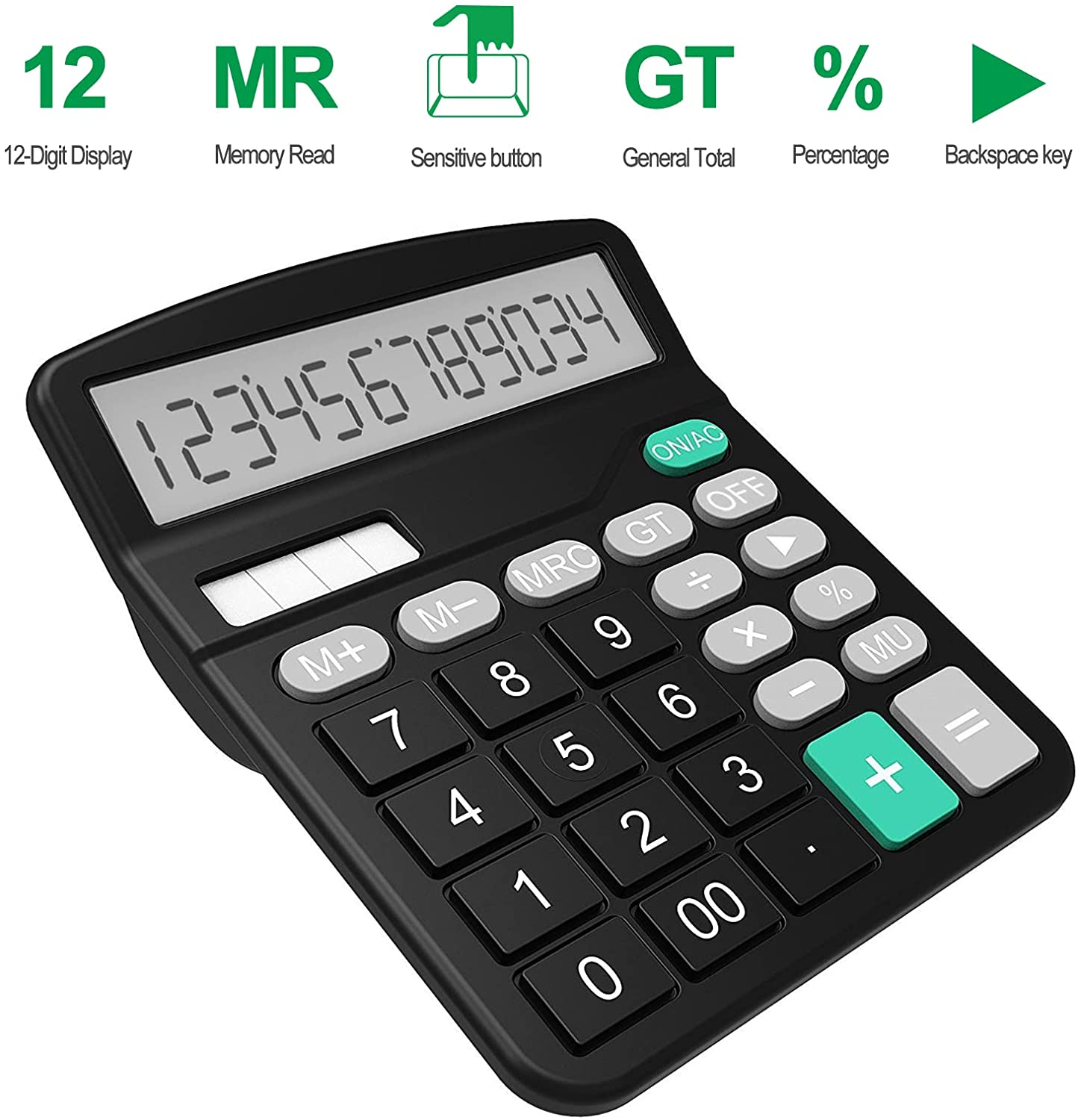 Helect Calculator, Standard Function Desktop Calculator (Black) - Picture 6 of 15