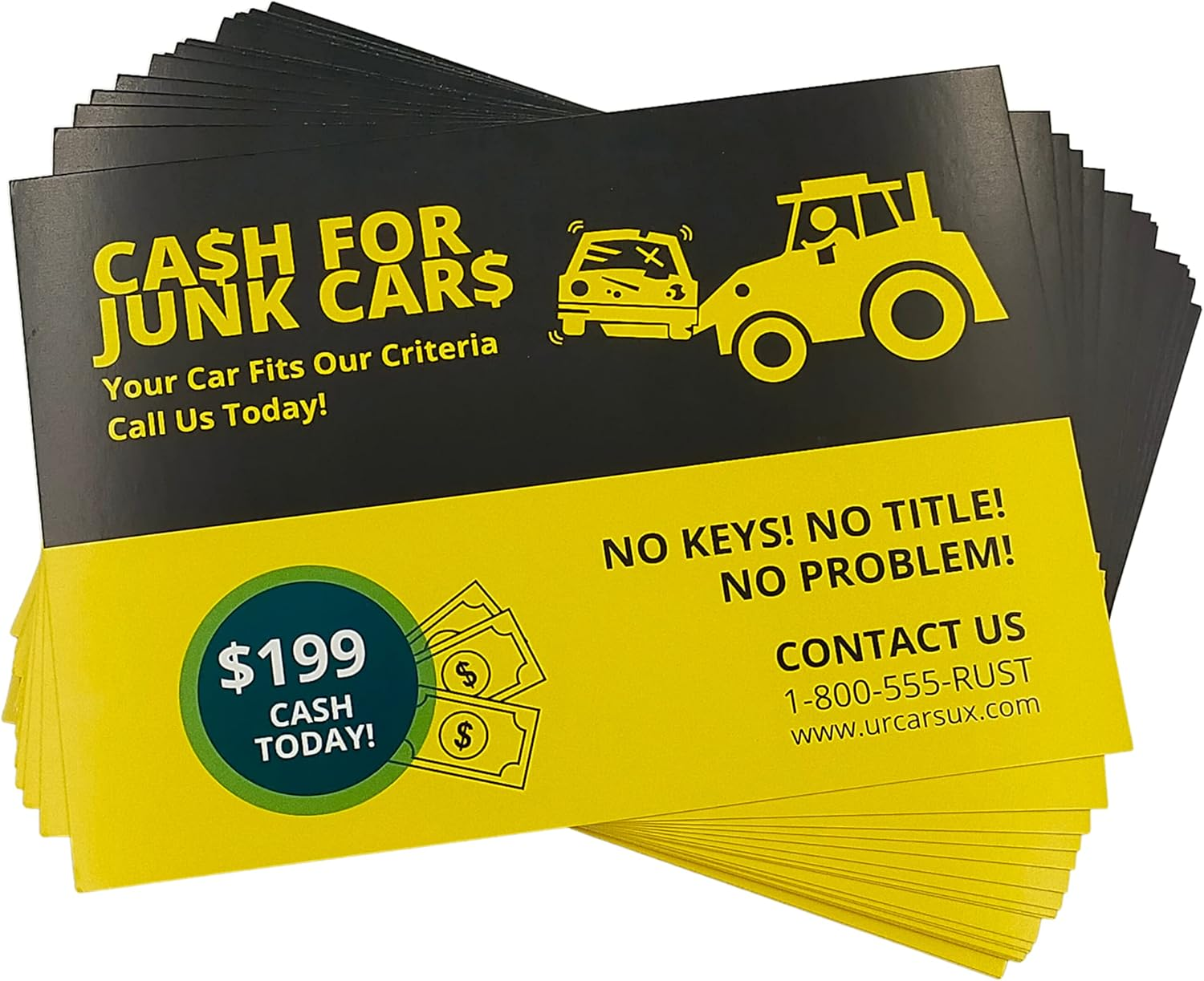 We Buy Junk Cars Prank Cards - Funny Gifts Practical Jokes Prank Kit 20 PACK