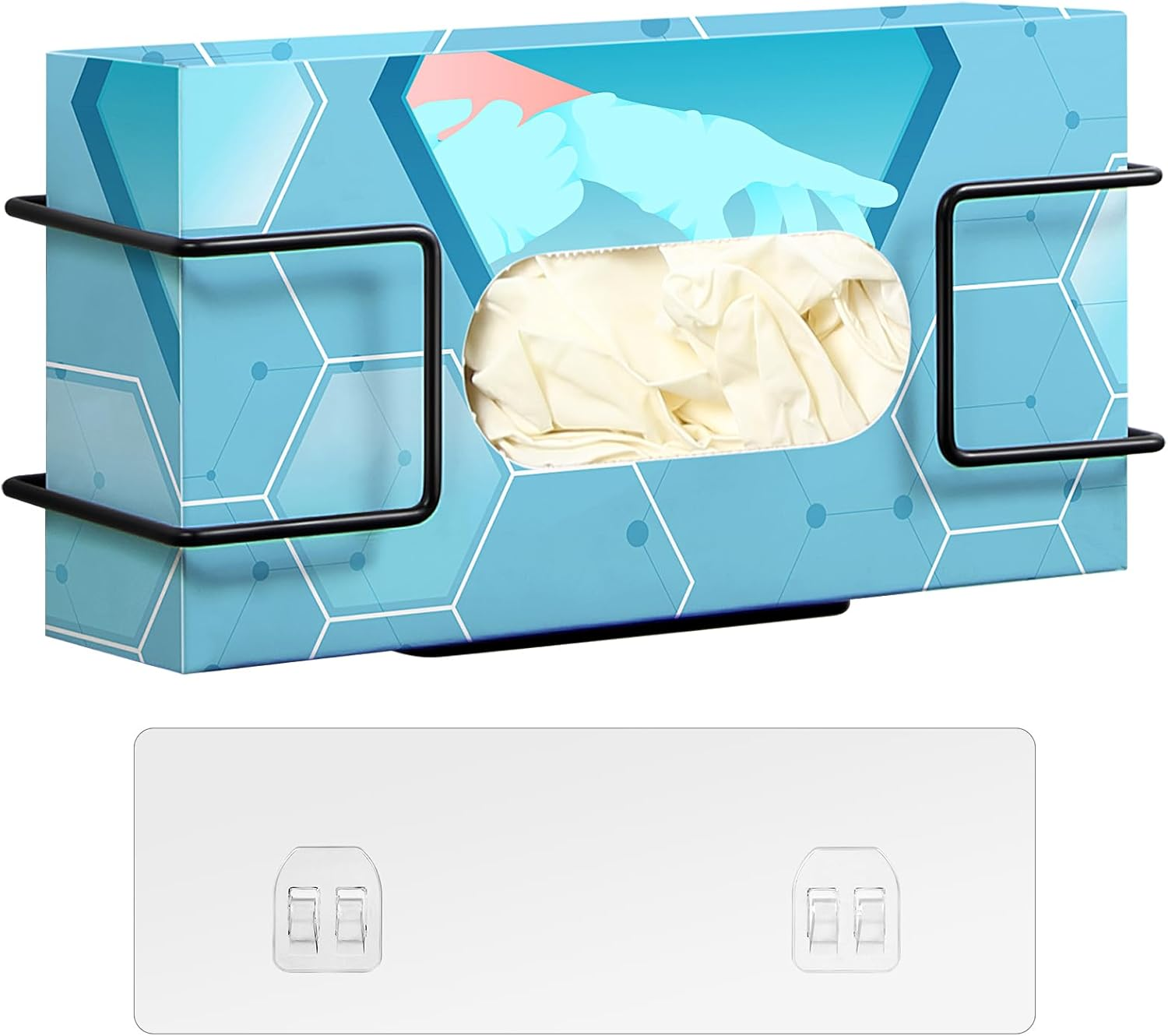 Glove Box Holder Wall Mount Disposable Glove Dispenser, Metal Glove Rack for ...
