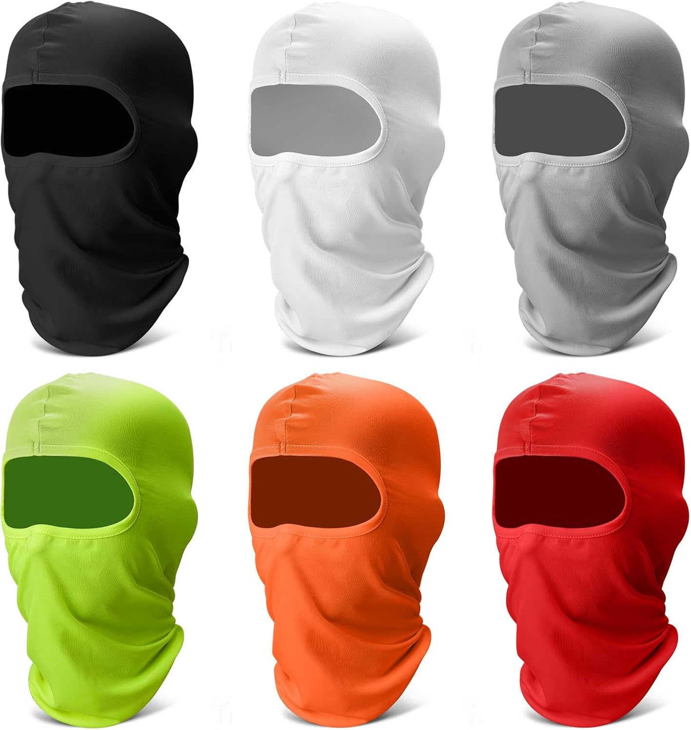 6 Pack Balaclava Ski Face : Cooling Neck Gaiter Full Head  Face Cover