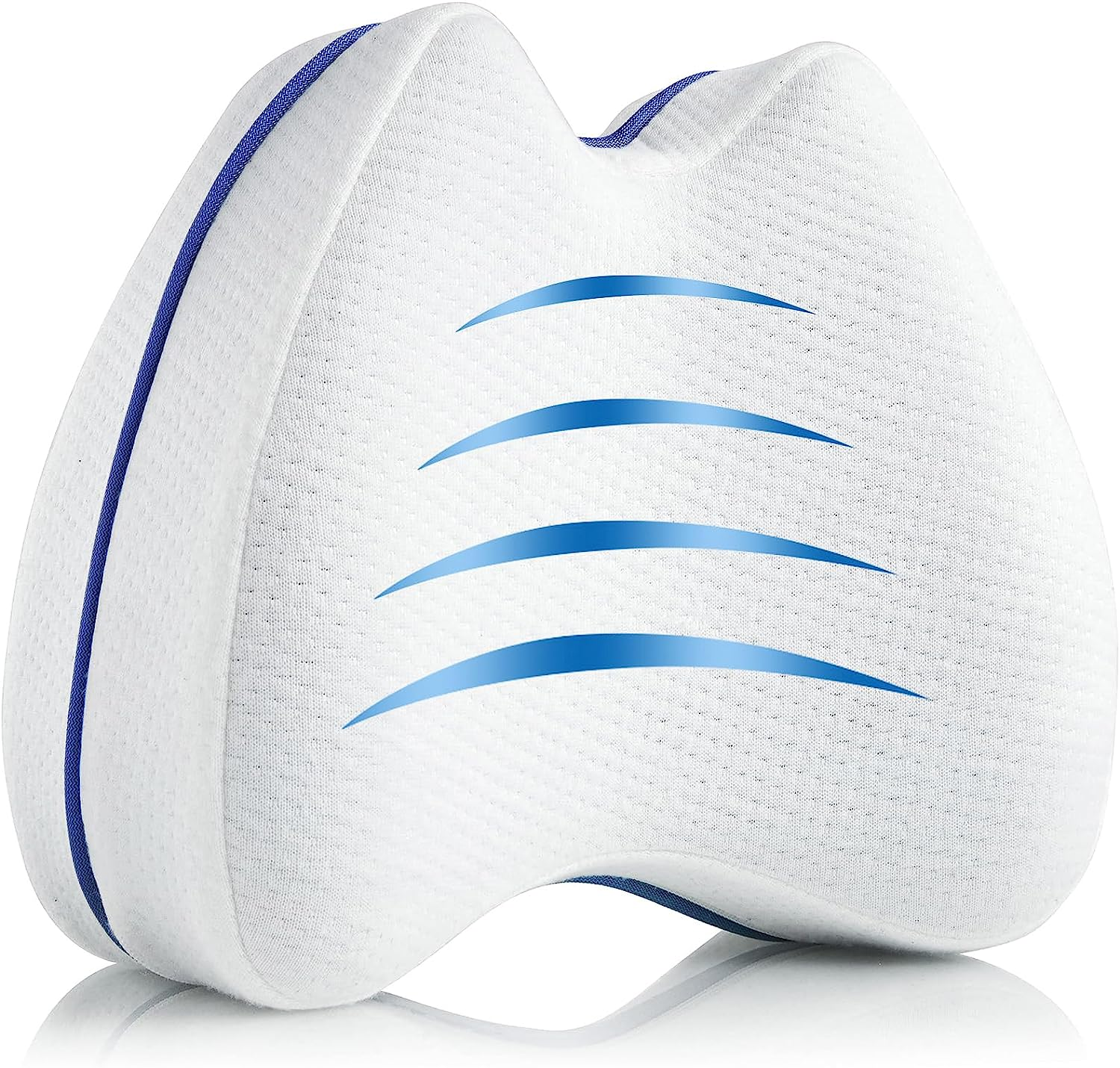 Knee & Leg Pillows Foam Support Pillow for Sleeping for Back Pain,Leg Pillow for Sleeping on Side, Memory Foam Cushion Knee Support Pillows,Pregnancy Pillow Removable and Washable Cover… (1 Pack)