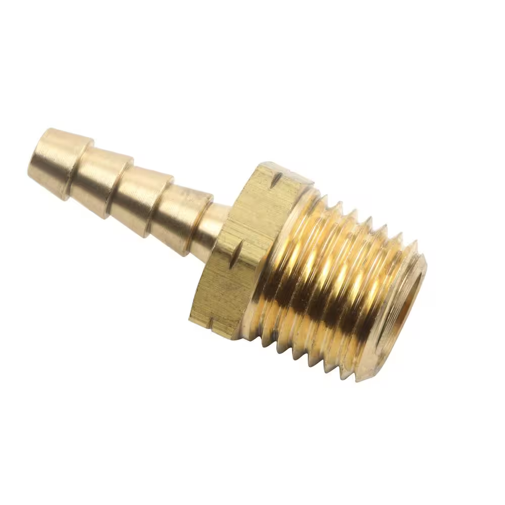 3/16 In. Barb X 1/4 In. MIP Brass Adapter Fitting