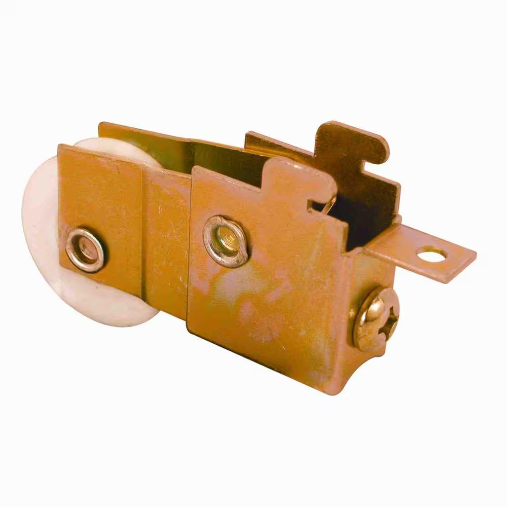Sliding Door Roller Assembly, 1-1/4 In. Plastic Wheel, Steel Ball Bearings, Grooved Edge