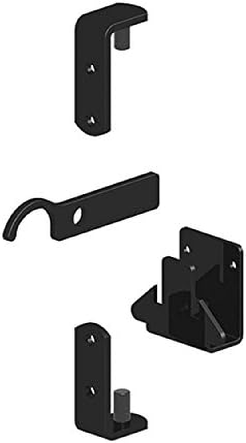 Wrought Iron Gate Hinges Fixing Kit Galvanised and Powder Coated Black Fixings