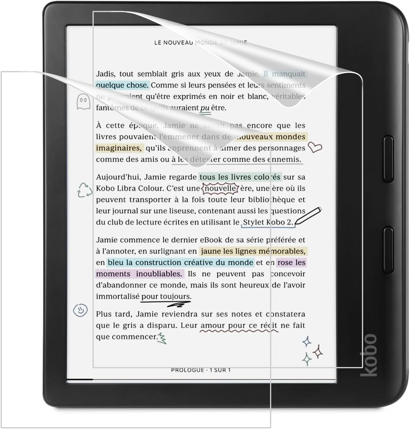 Moko 2-Pack Matte Screen Protector Fits Kobo Libra Colour 7 Inches 2024/Kobo Libra 2 E-Reader 7