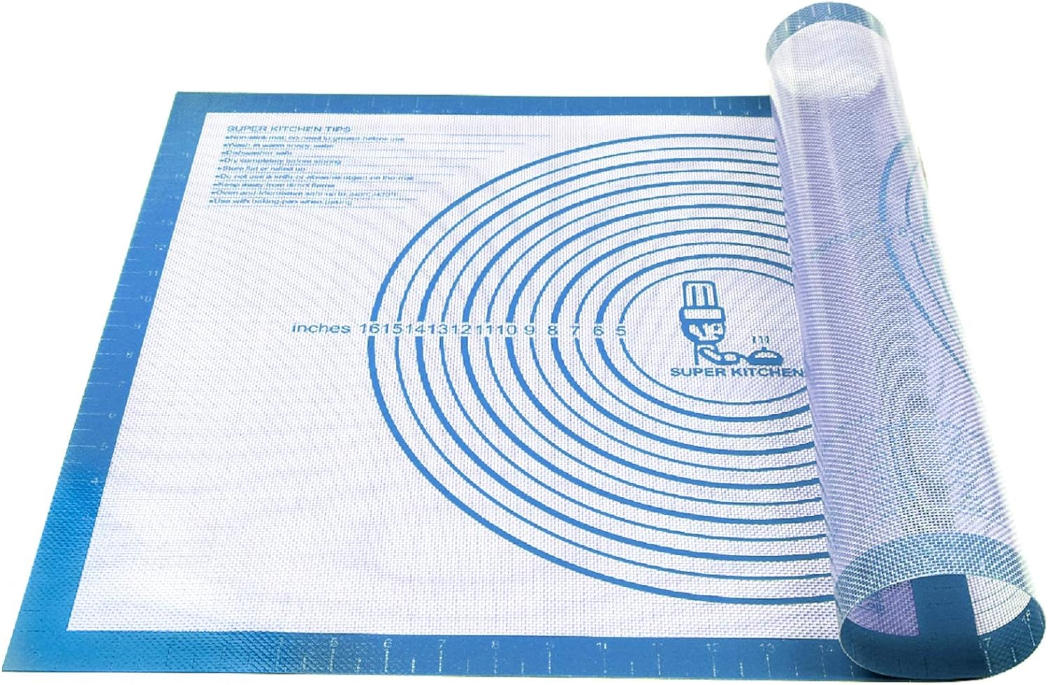 Pastry Mat Nonslip Measurement Baking Mat Dough Fondant Silicone Mat with Grid