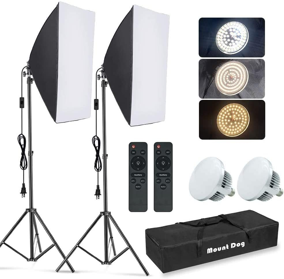 MOUNTDOG Softbox Lighting Kit, 2X19.7