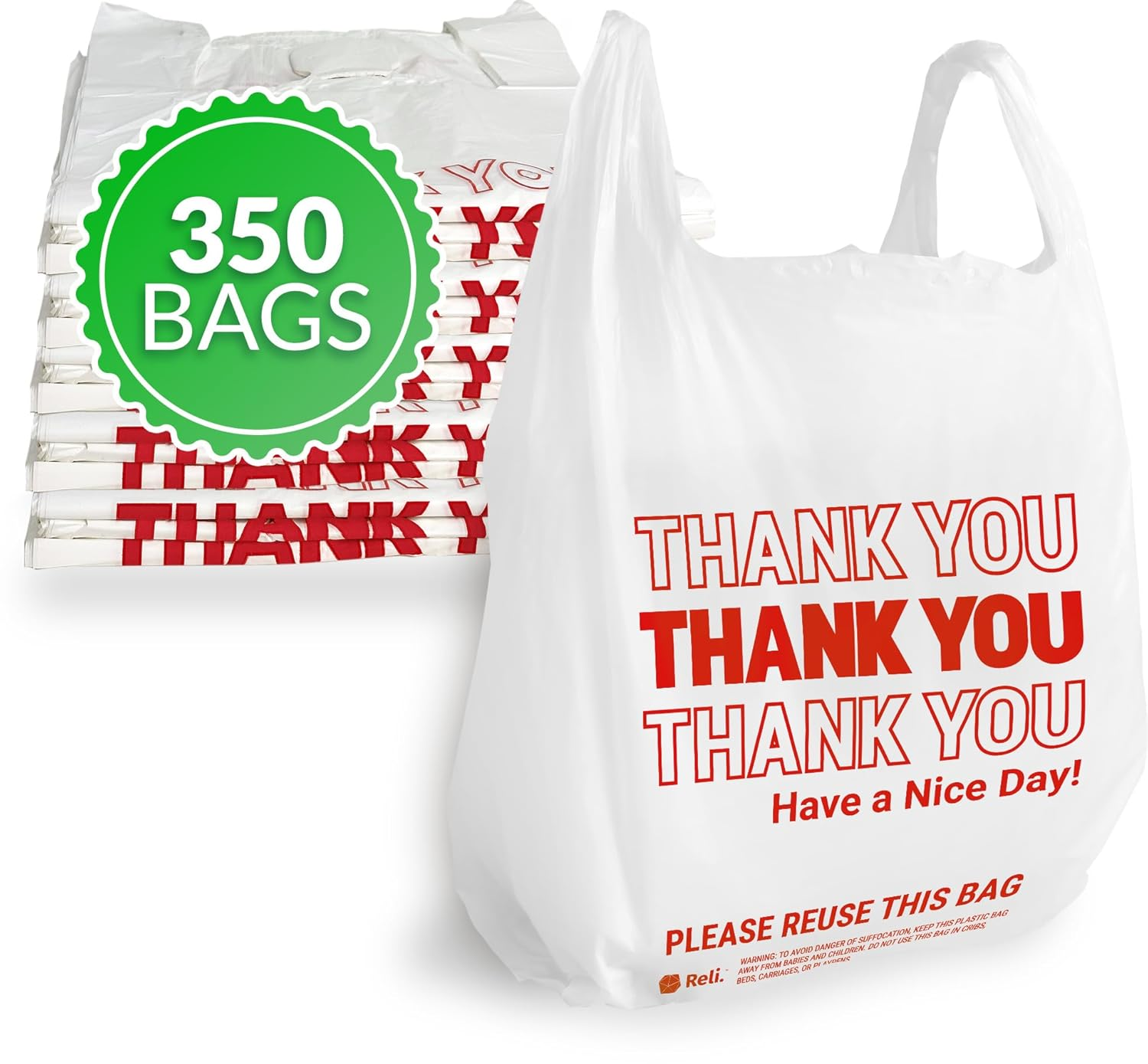 Bolsas Plastico Gracias 350 Unidades 115x65x21 Blanca Supermercado Tienda
